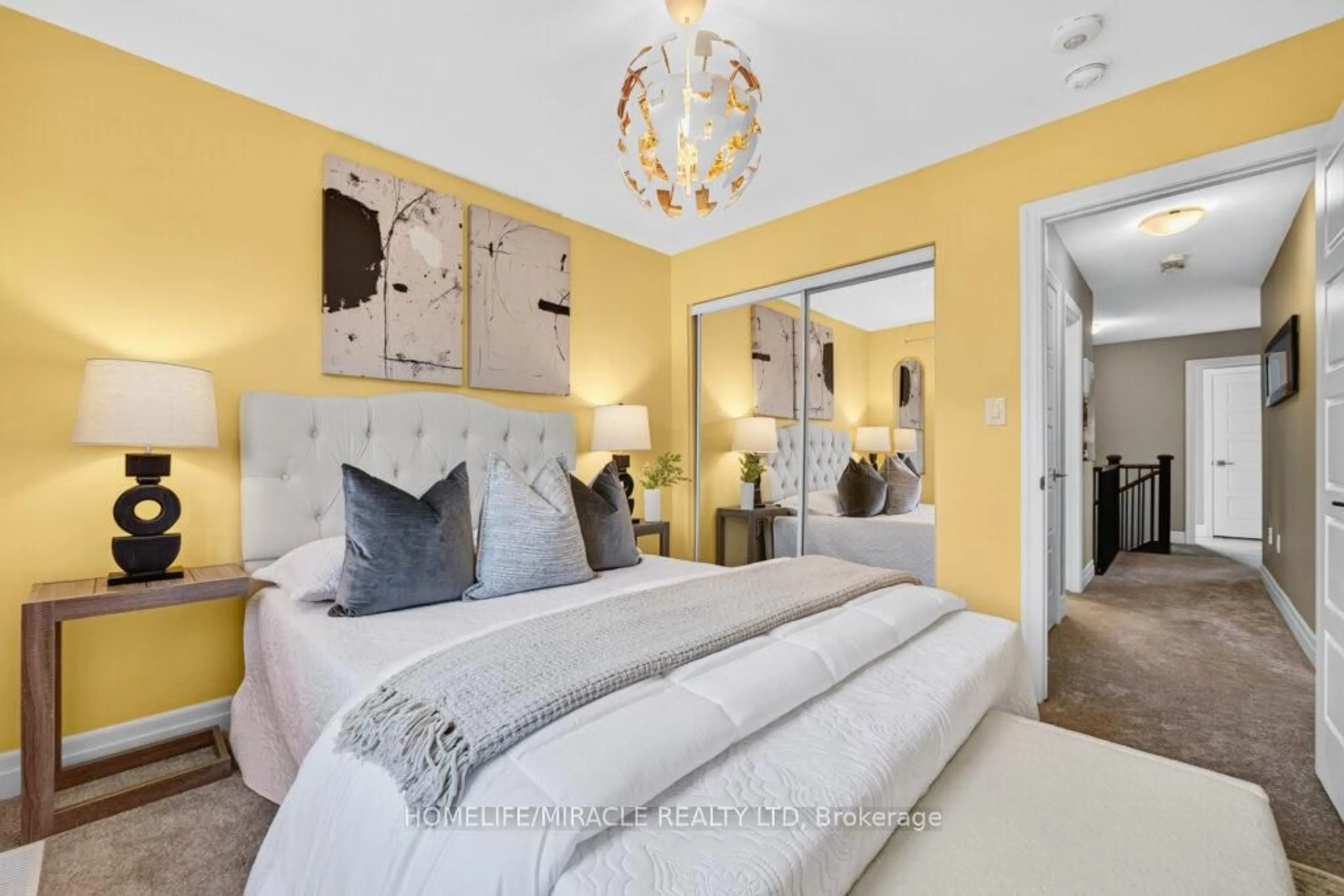 Bedroom with bed, unknown for 1681 Sauble Crt, Milton Ontario L9E 1Y6