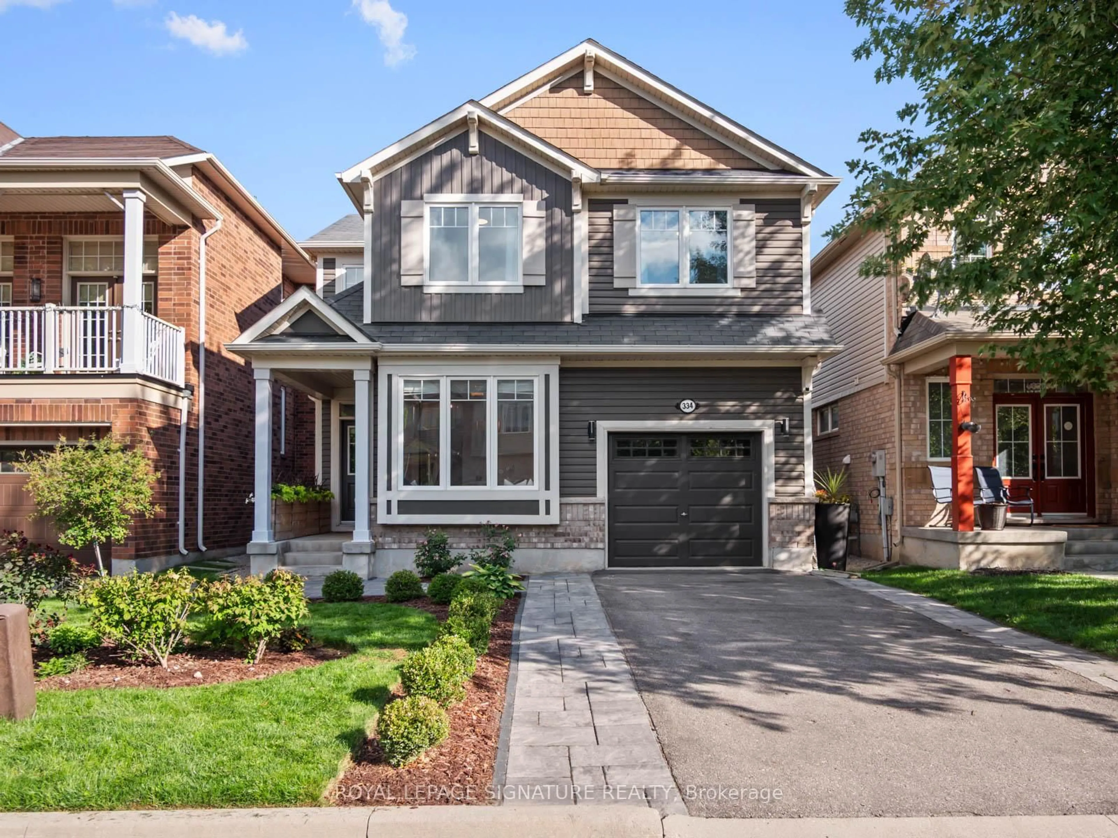 Home with brick exterior material, street for 334 Inman Hts, Milton Ontario L9T 7M9