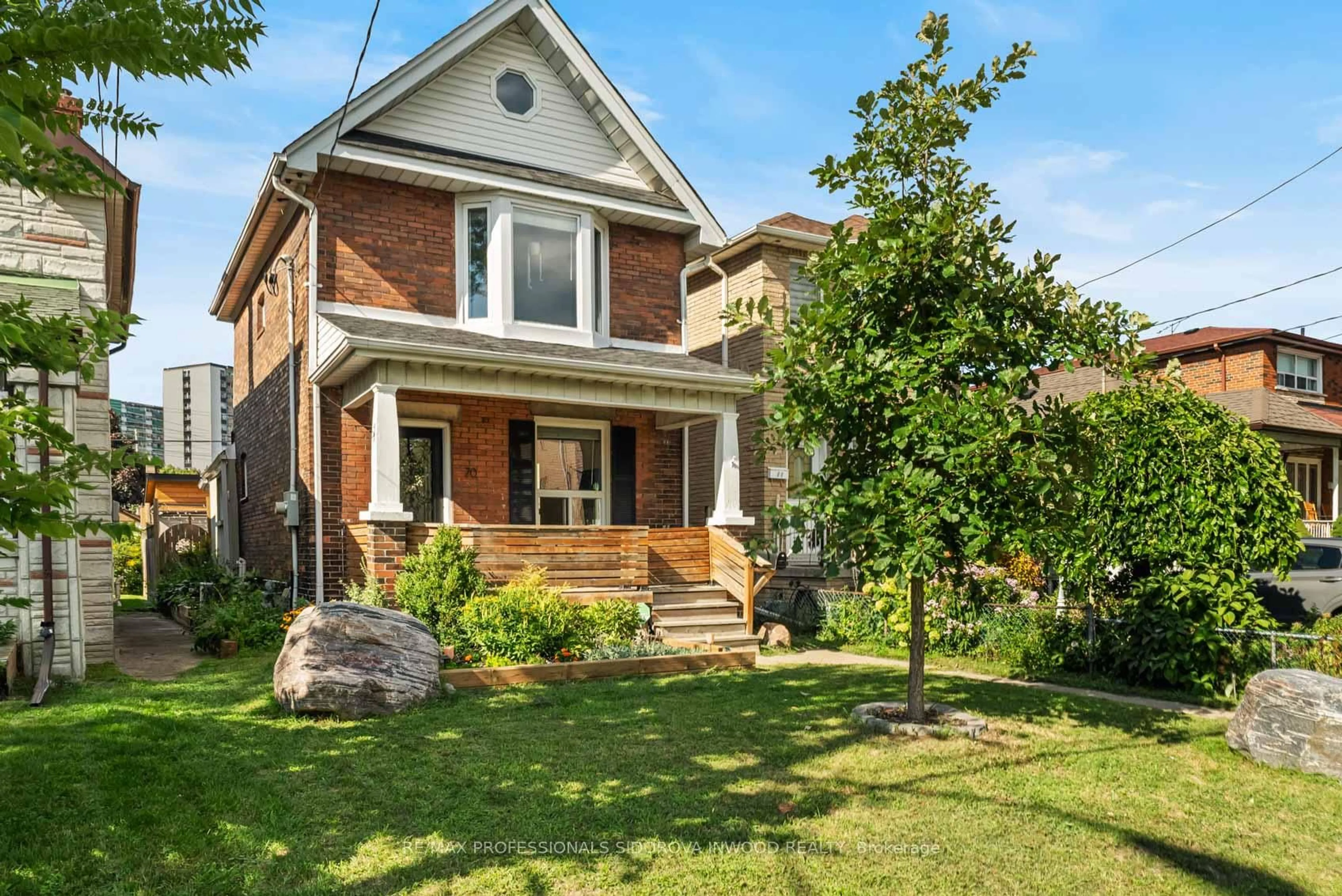 Home with brick exterior material, street for 70 Pritchard Ave, Toronto Ontario M6N 1T3