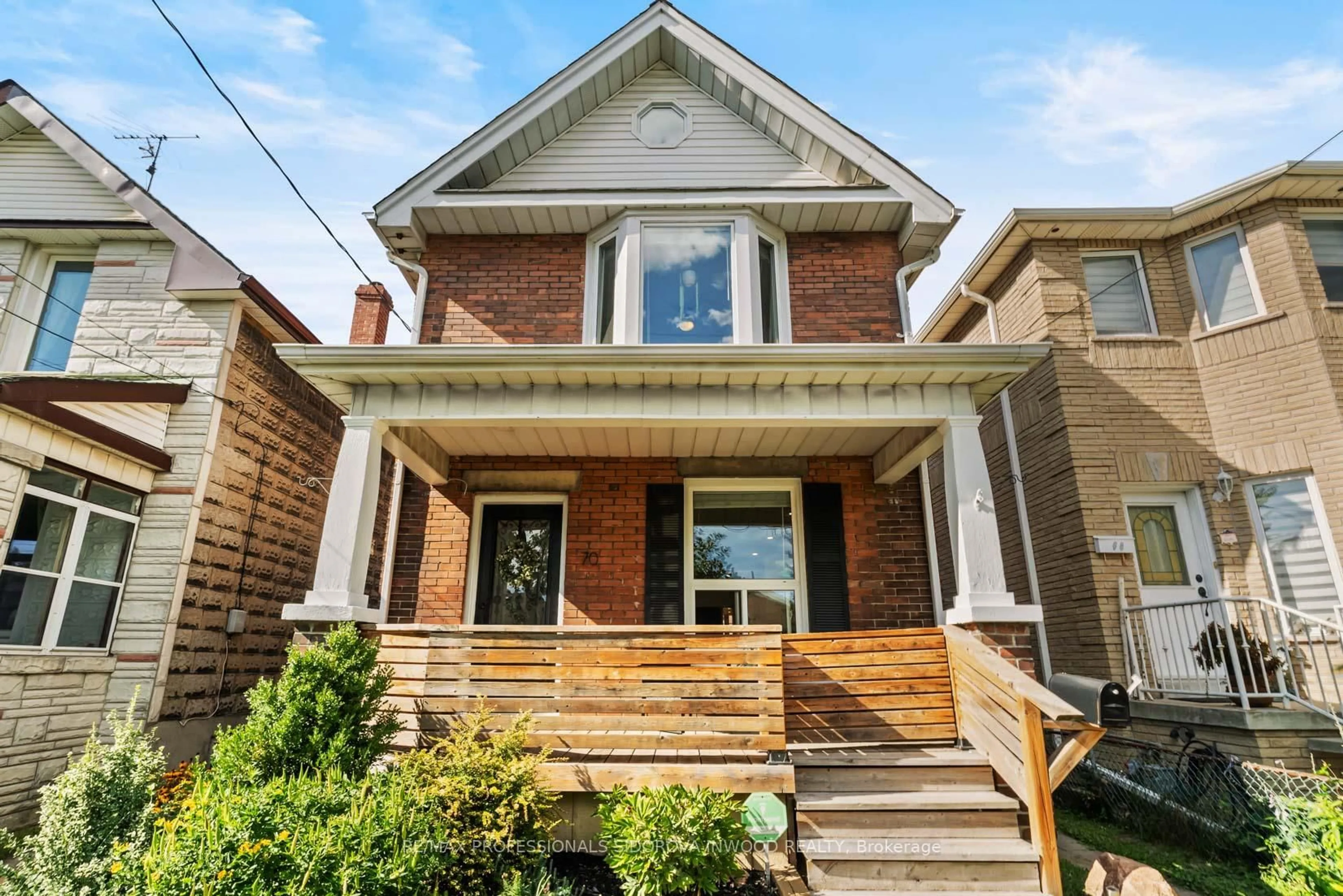 Home with brick exterior material, street for 70 Pritchard Ave, Toronto Ontario M6N 1T3