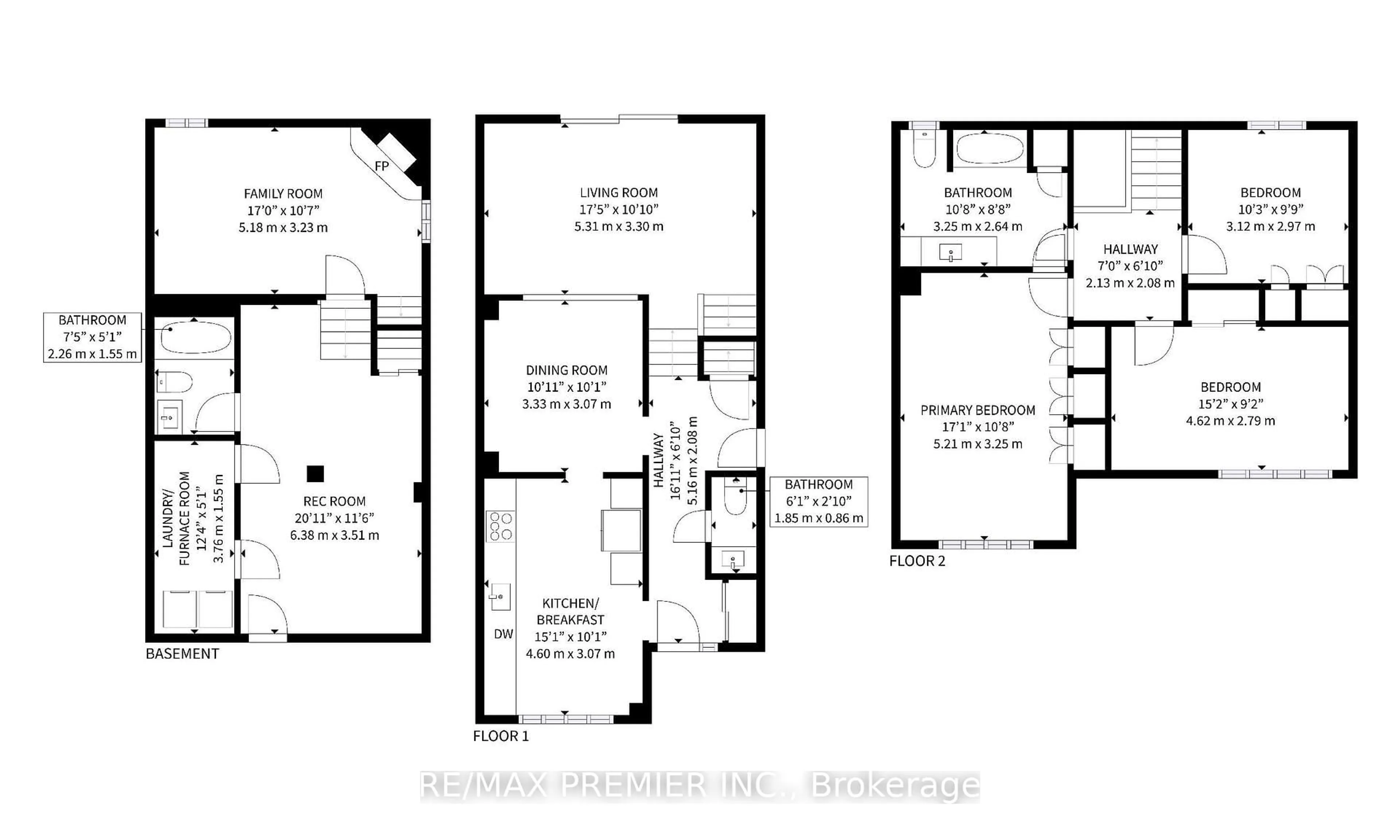 Floor plan for 16 Magdalena Crt, Toronto Ontario M9V 4S7