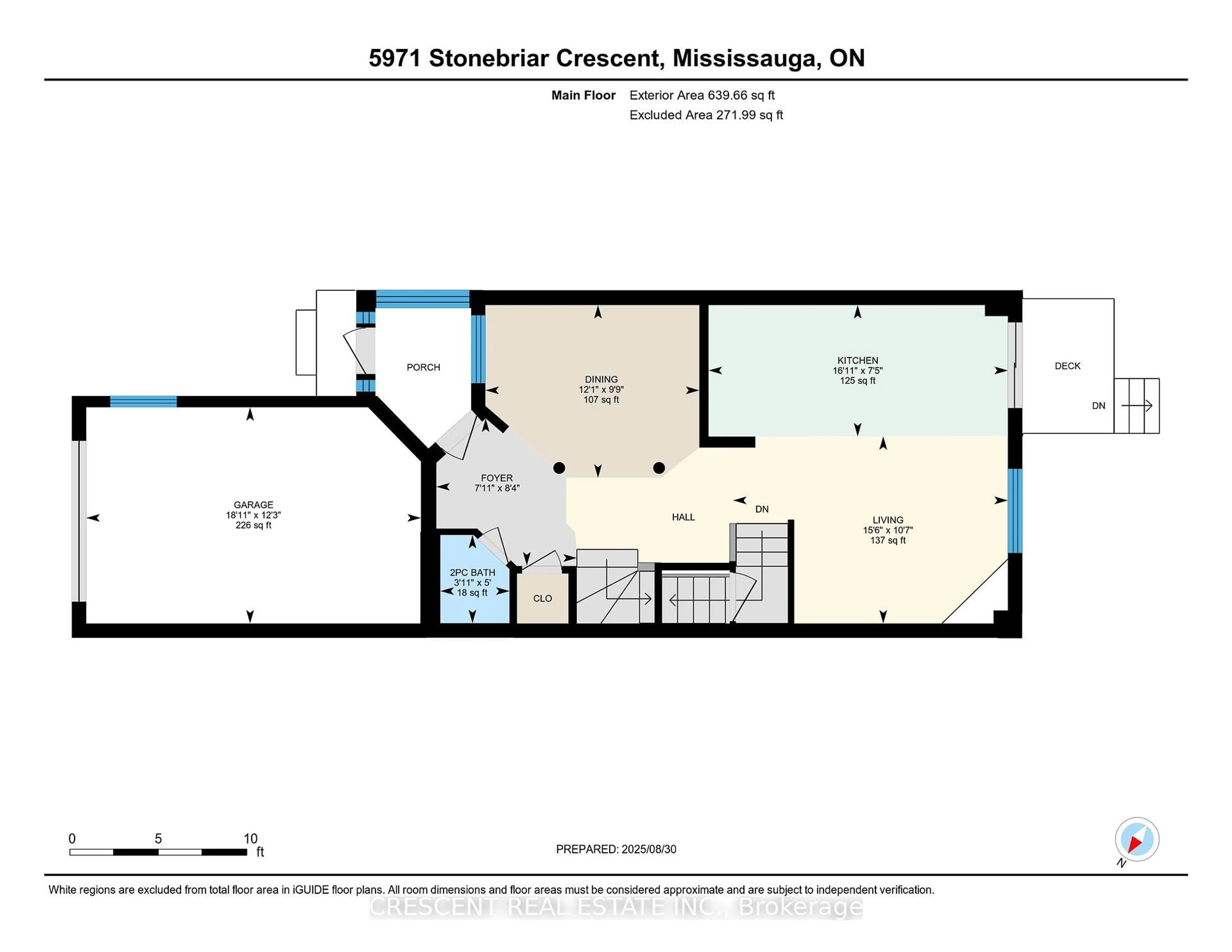 Floor plan for 5971 Stonebriar Cres, Mississauga Ontario L5V 2T9