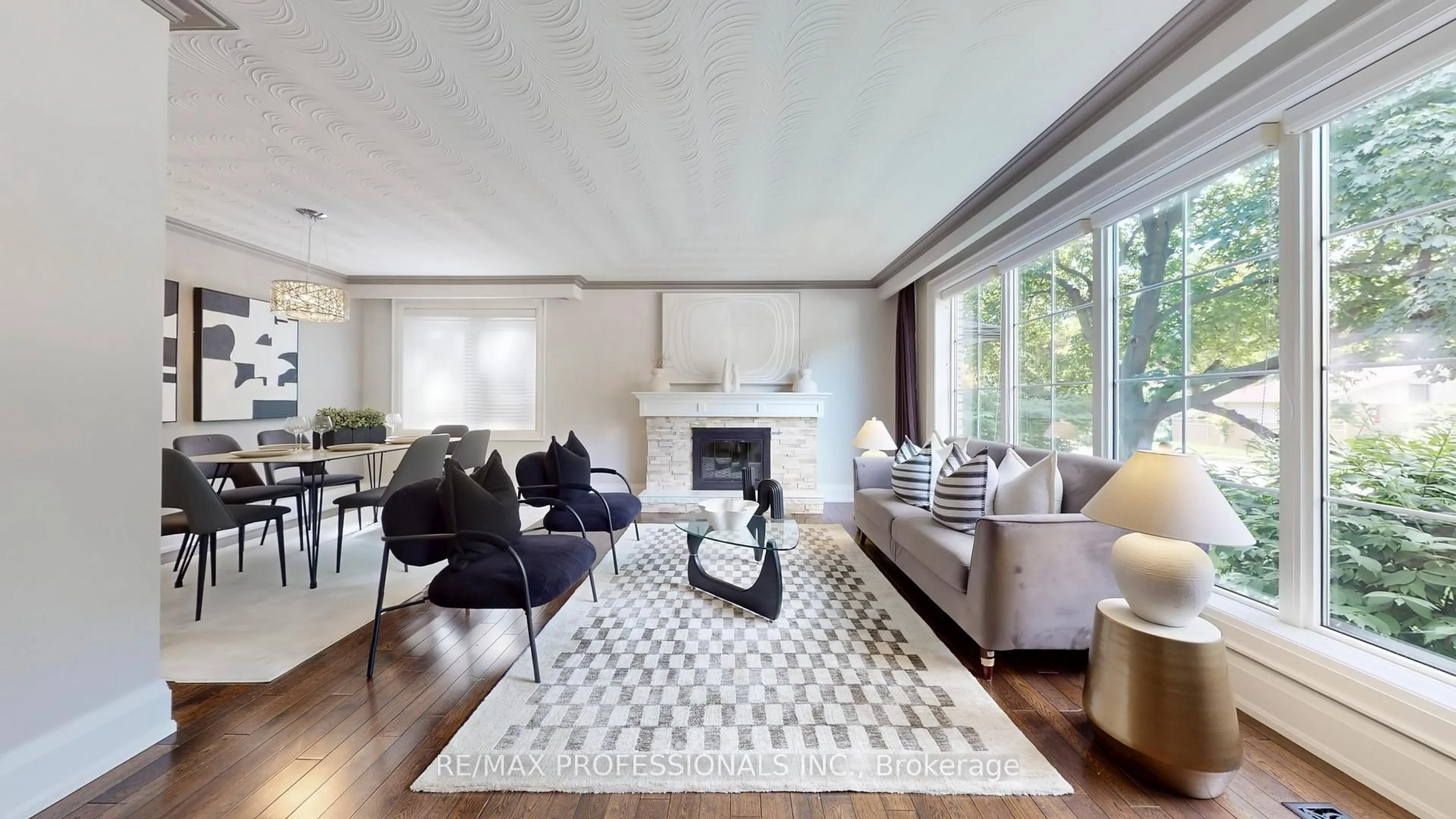 Living room with furniture, unknown for 5 Grasspoint Cres, Toronto Ontario M9C 2T9