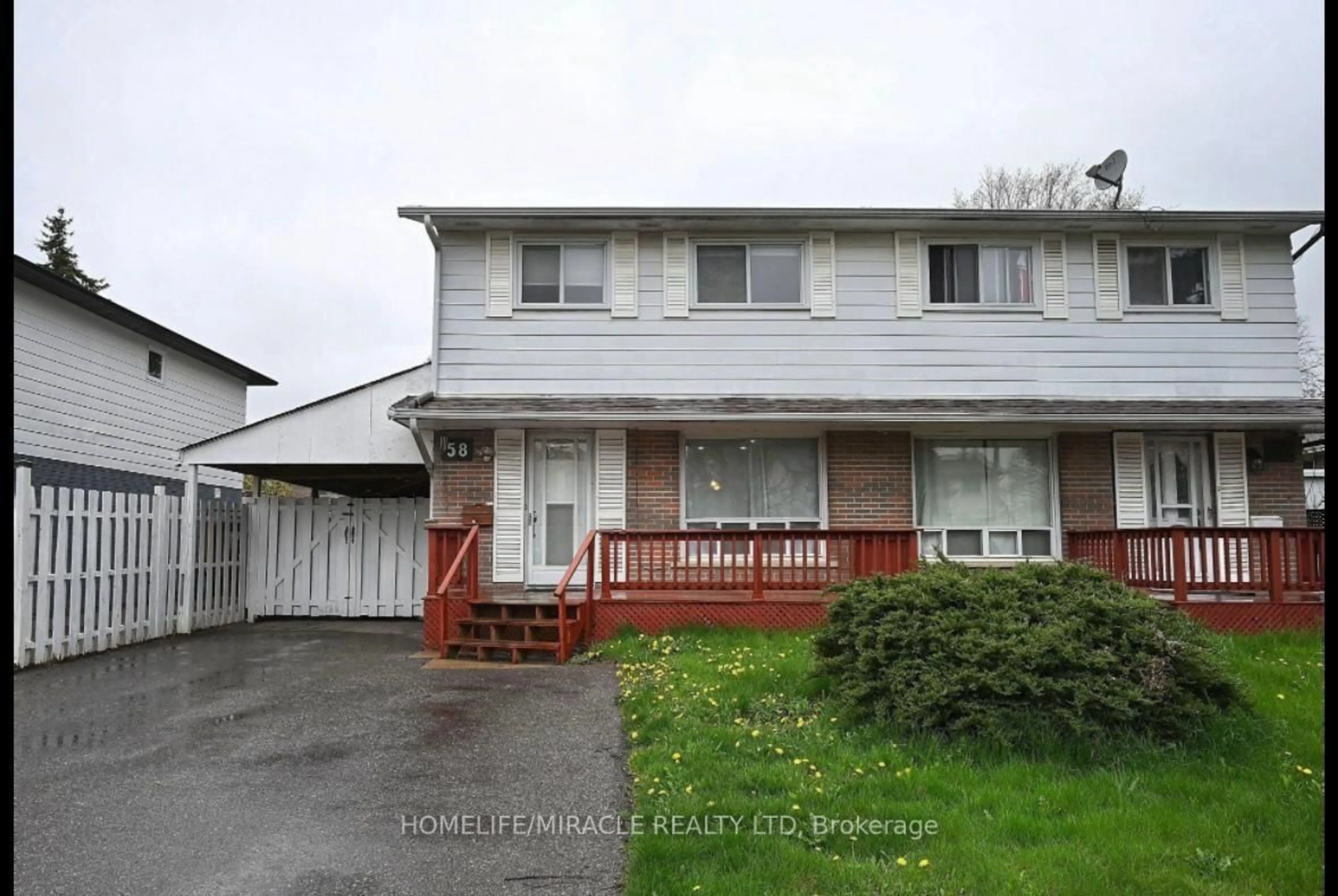 A pic from outside/outdoor area/front of a property/back of a property/a pic from drone, street for 58 Crawford Dr, Brampton Ontario L6V 2C7
