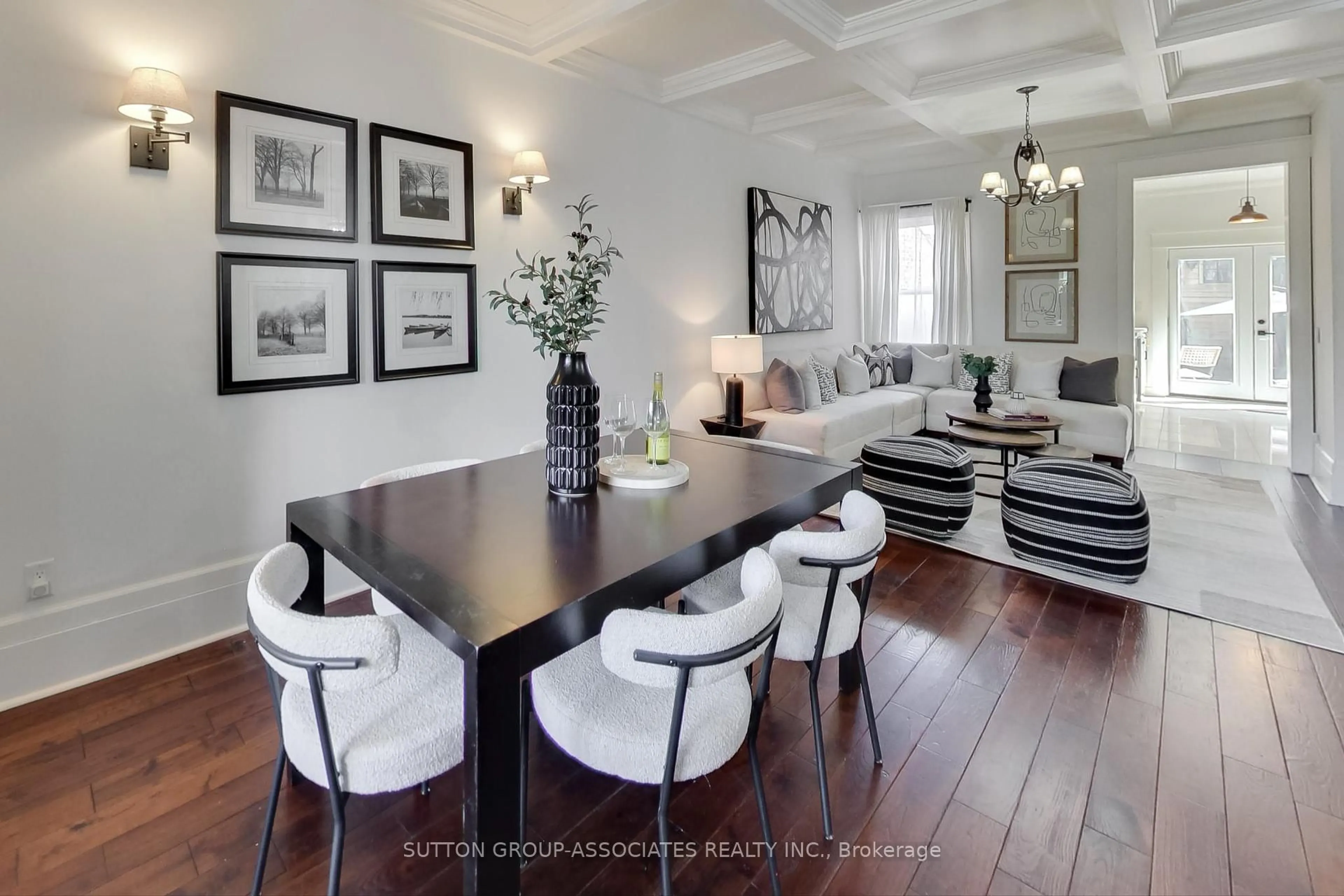 Dining room, wood/laminate floor for 97 Hatherley Rd, Toronto Ontario M6E 1W3
