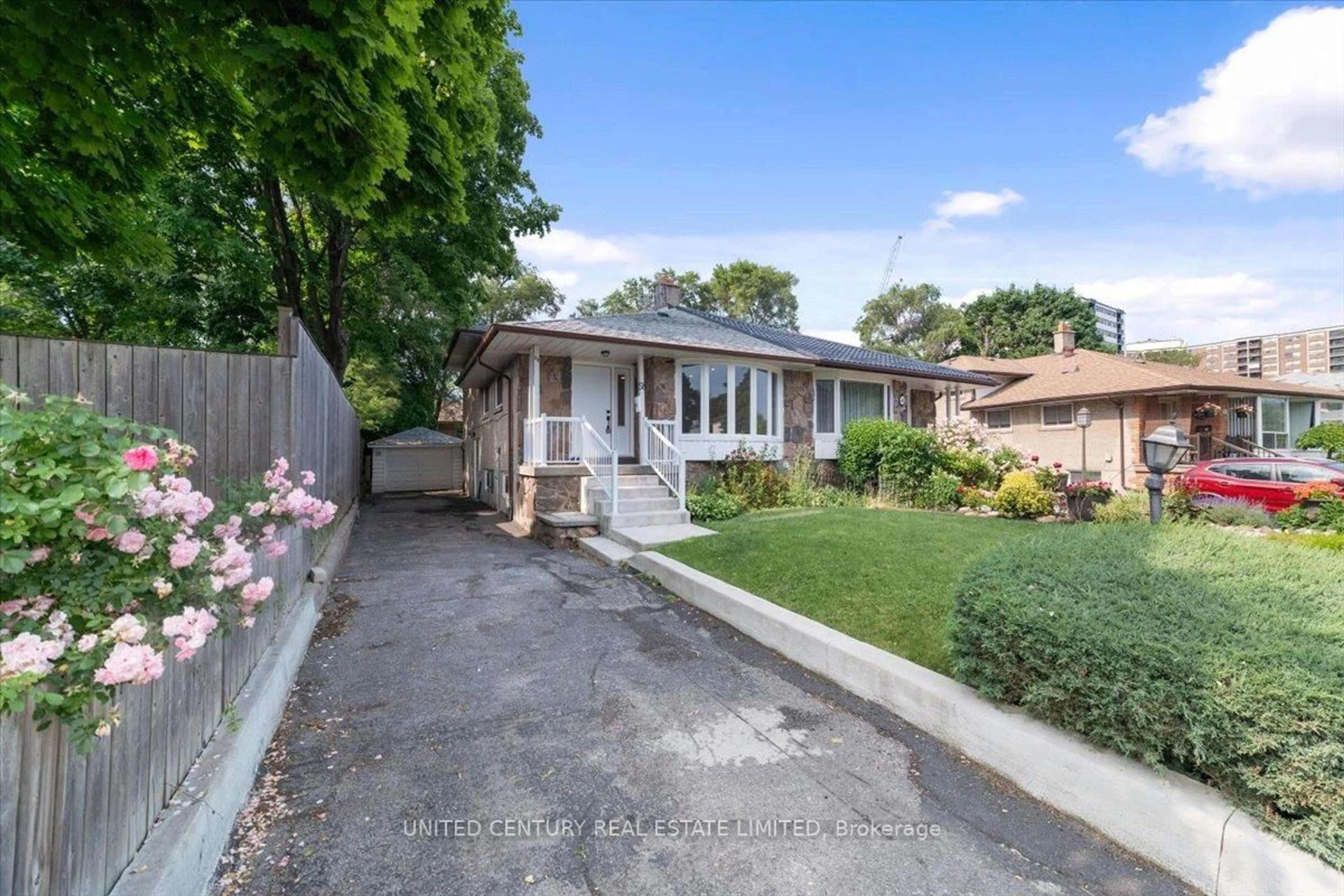 A pic from outside/outdoor area/front of a property/back of a property/a pic from drone, street for 58 Wareside Rd, Toronto Ontario M9C 3B6
