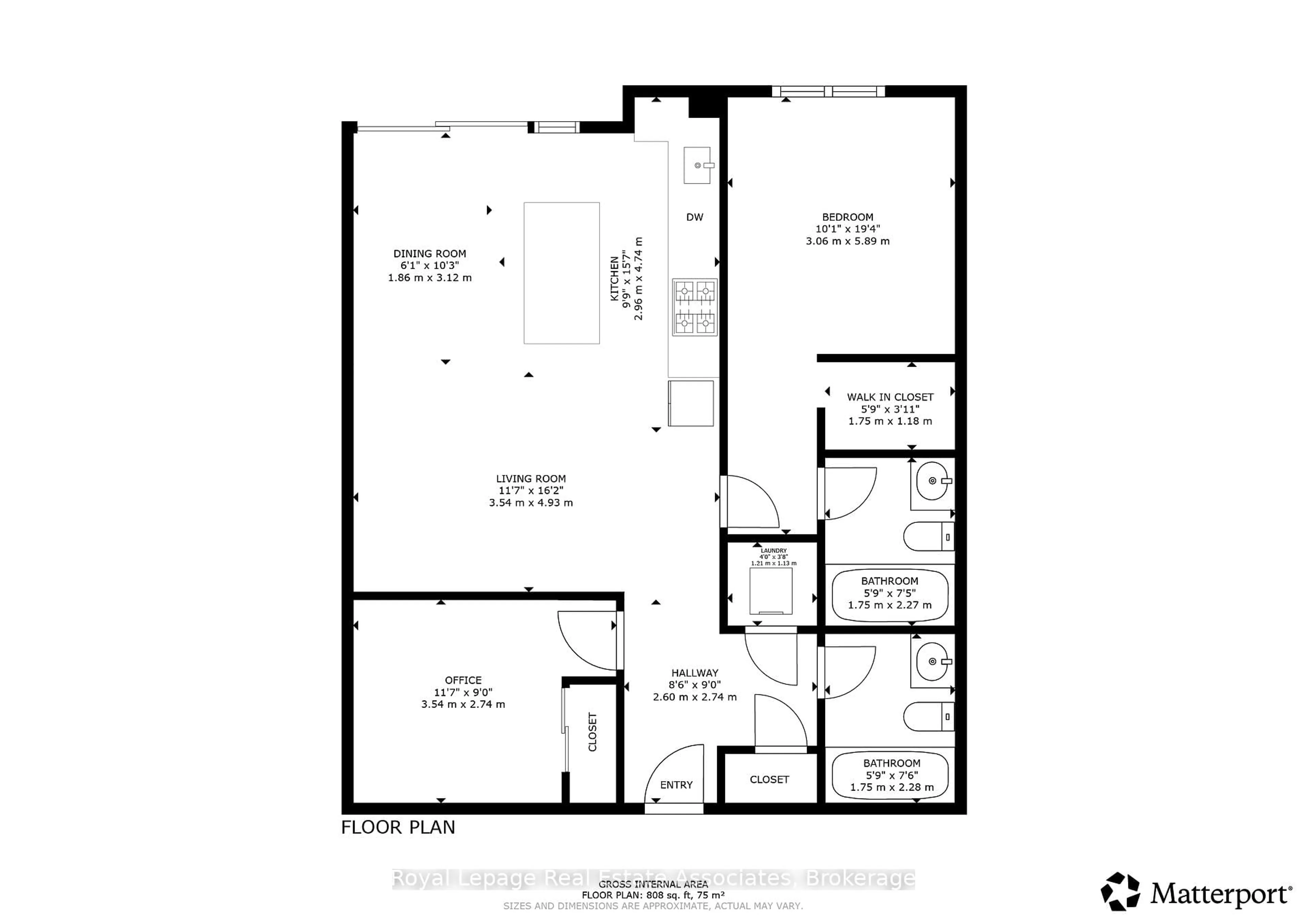 Floor plan for 3170 Erin Mills Pkwy #108, Mississauga Ontario L5L 0B6
