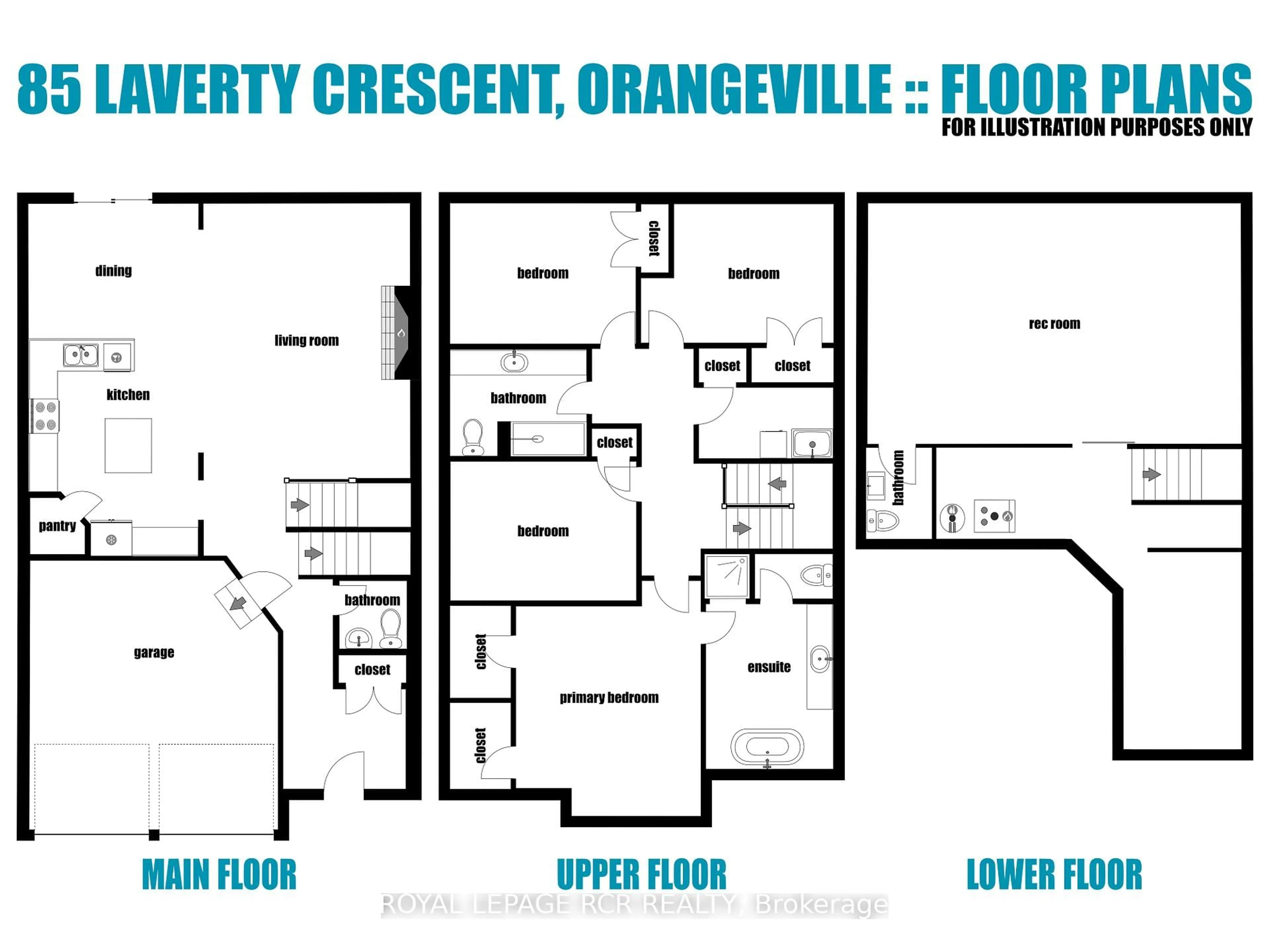 Floor plan for 85 Laverty Cres, Orangeville Ontario L9W 6R7