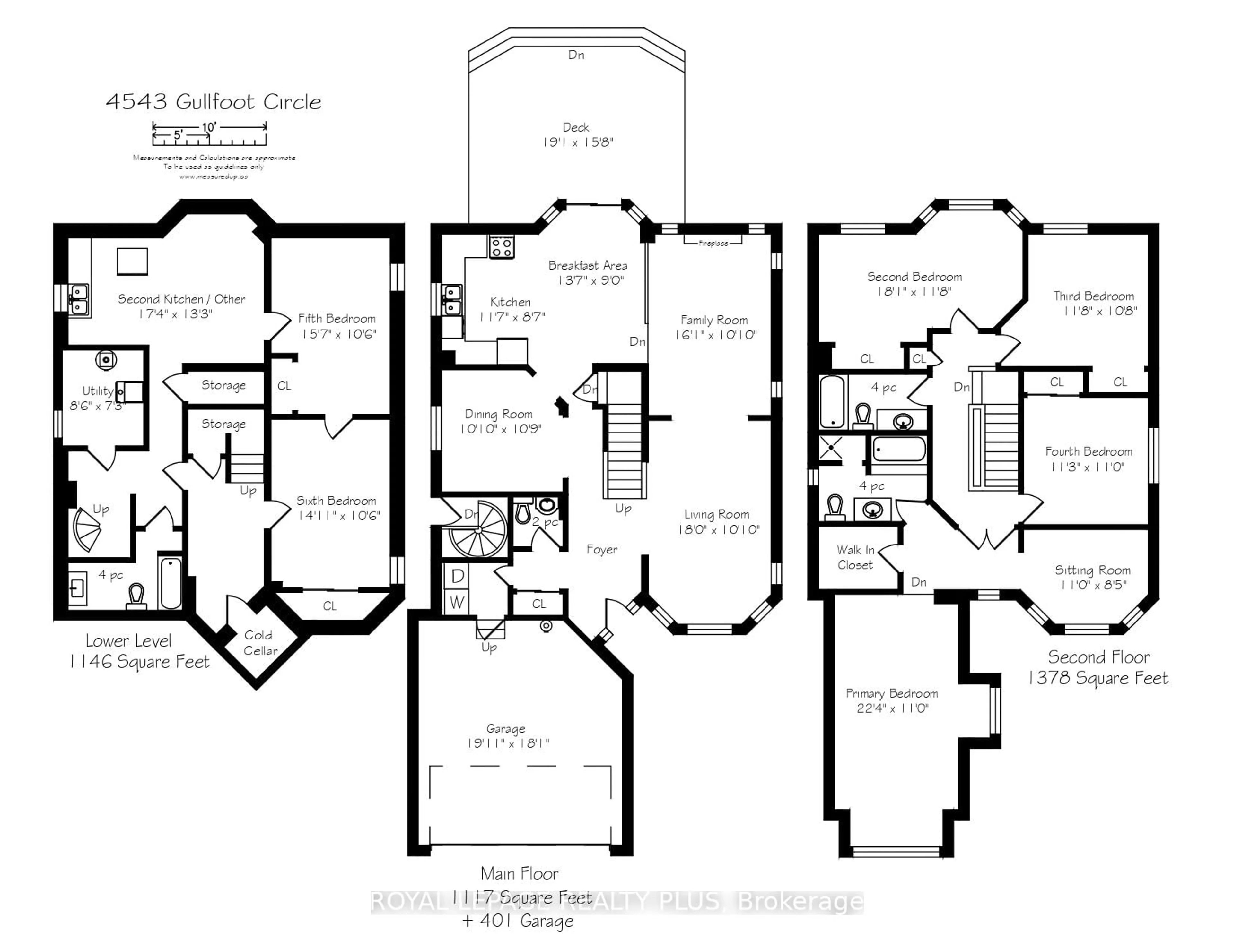 Floor plan for 4543 Gullfoot Circ, Mississauga Ontario L4Z 2K3