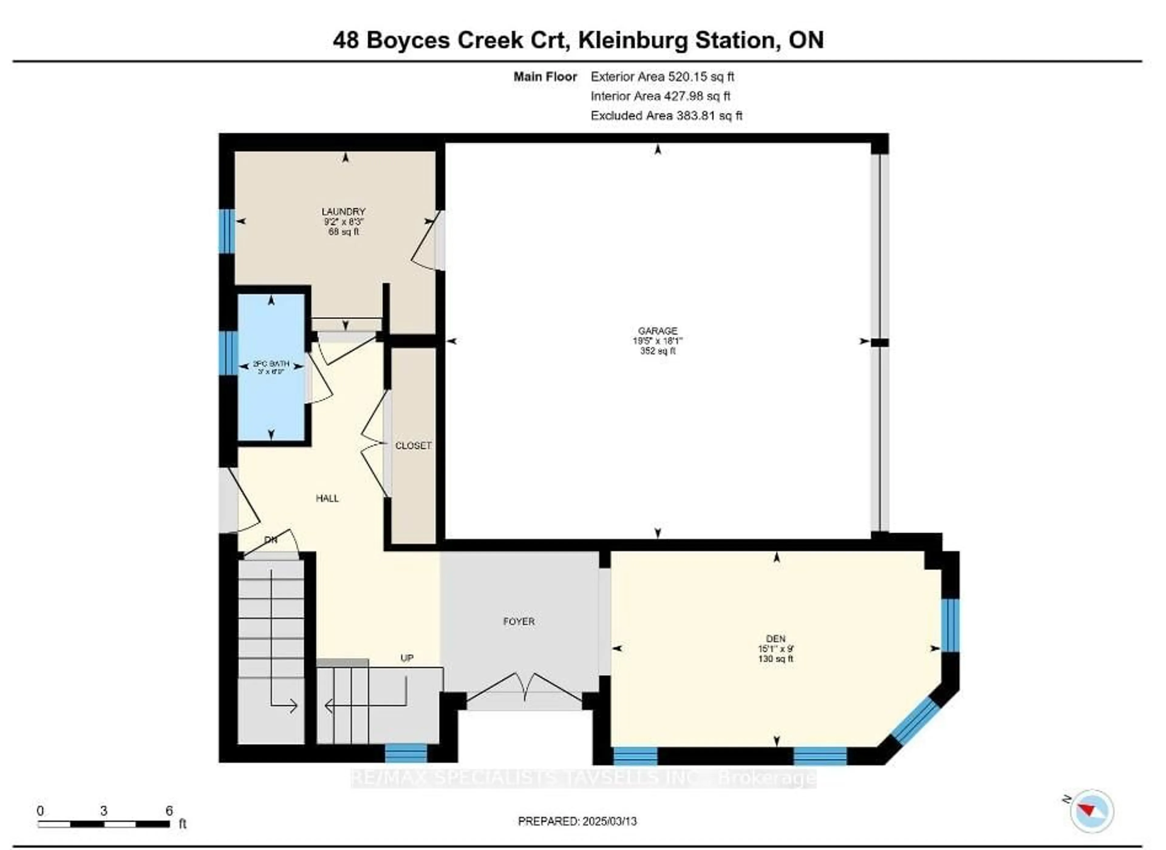 Floor plan for 48 Boyces Creek Crt, Caledon Ontario L7C 3S3