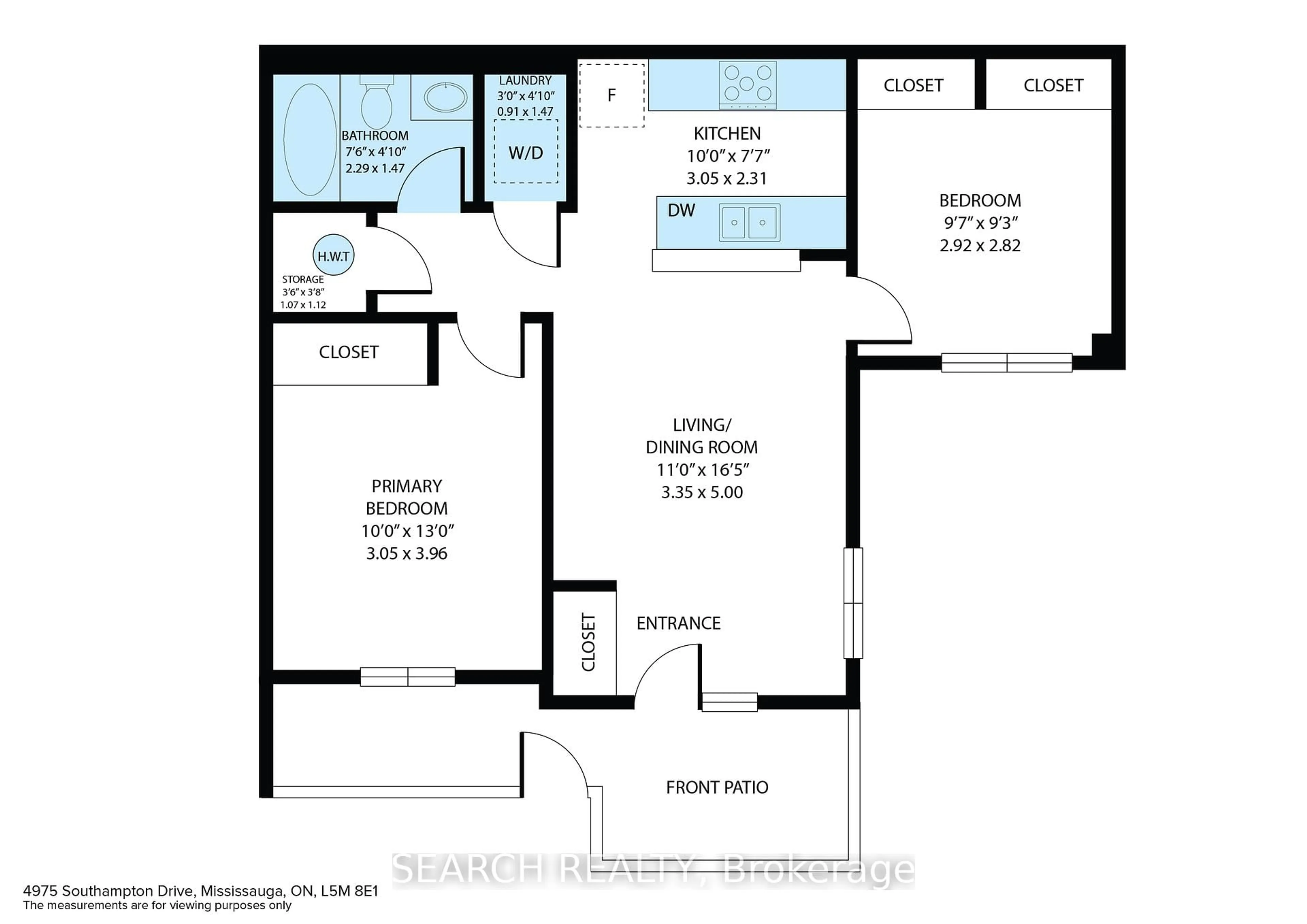 Floor plan for 4975 Southampton Dr #202, Mississauga Ontario L5M 8E1
