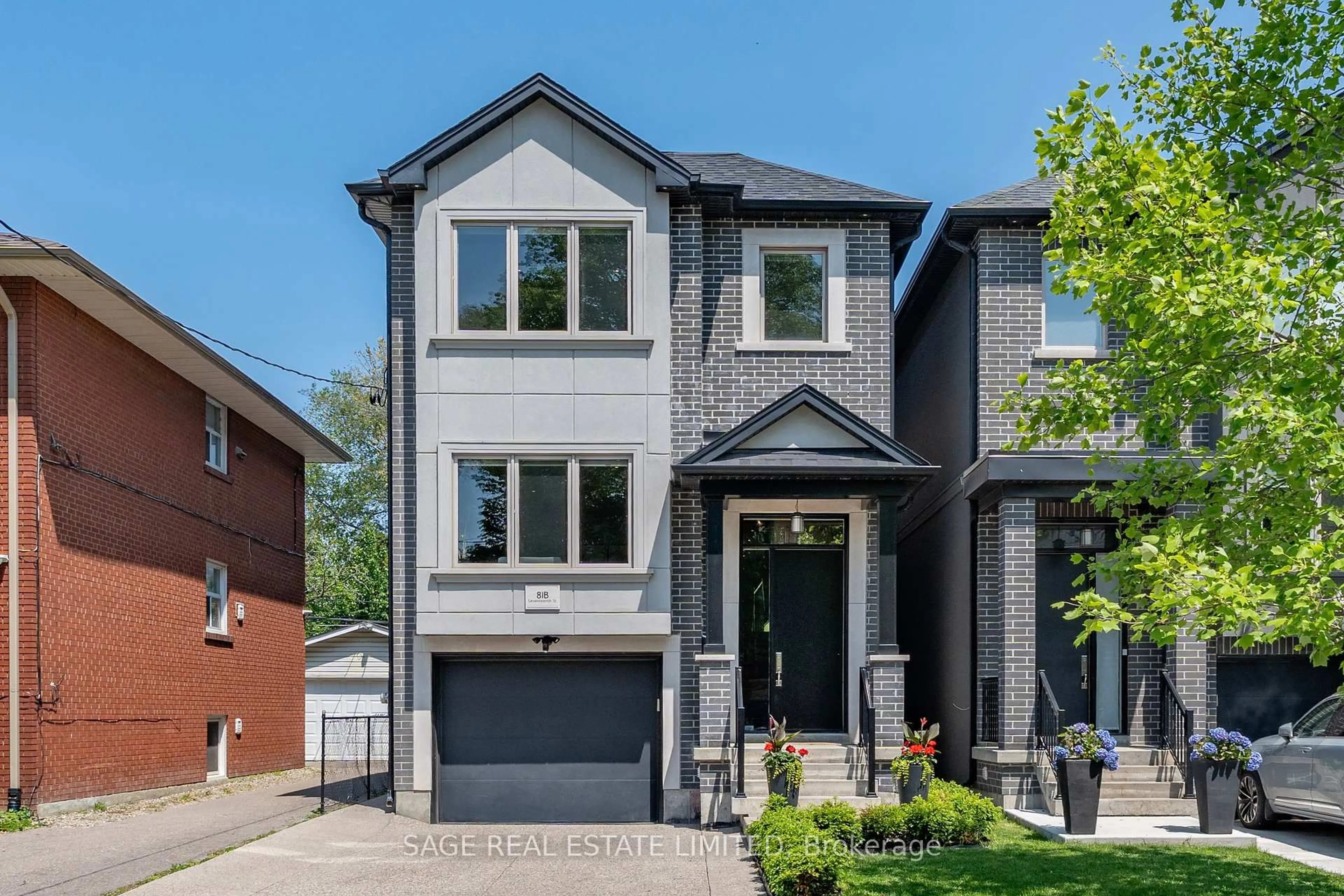 Home with brick exterior material, street for 81B Seventeenth St, Toronto Ontario M8V 3K5
