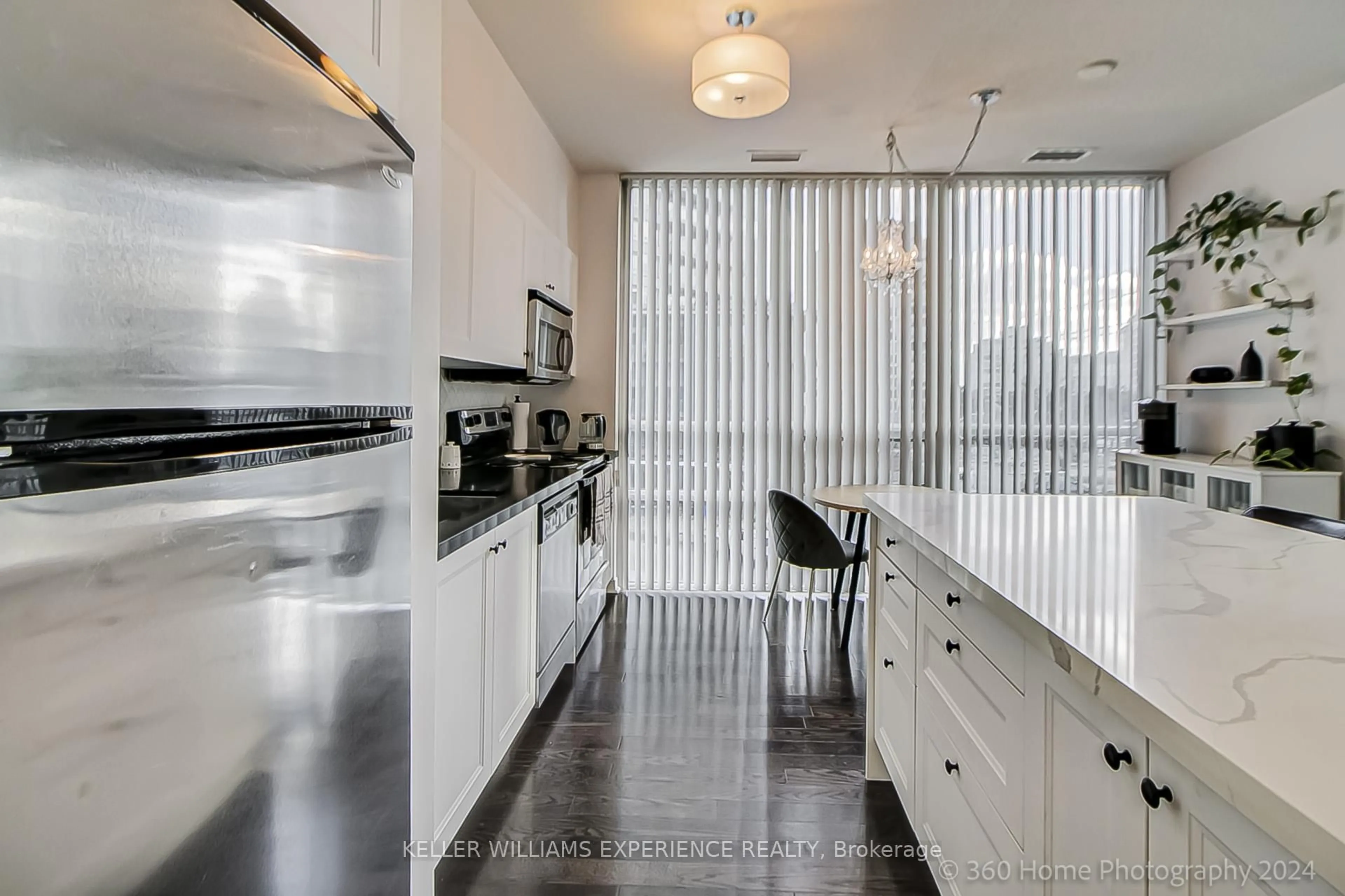 Contemporary kitchen, ceramic/tile floor for 15 Legion Rd #201, Toronto Ontario M8V 0A9