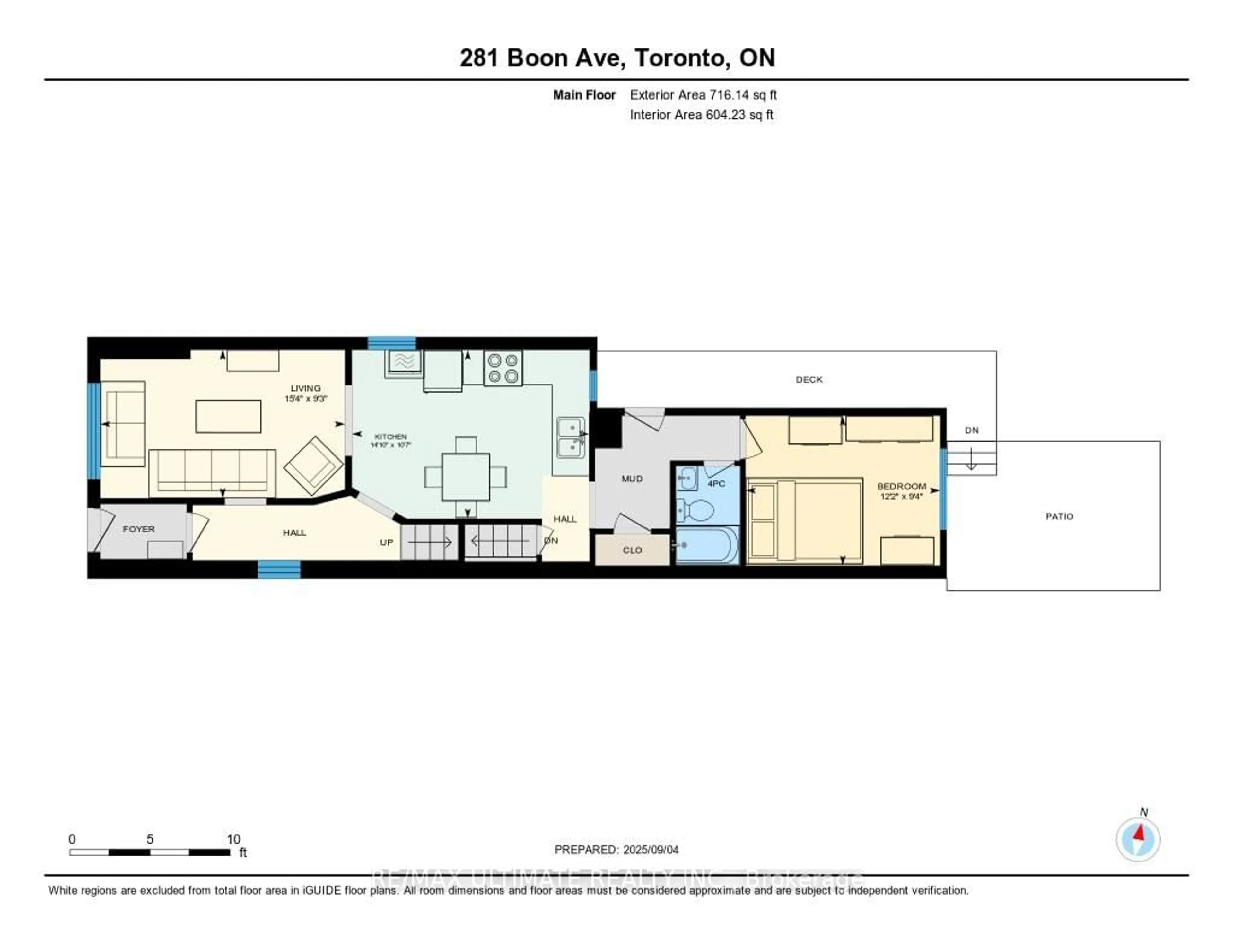 Floor plan for 281 Boon Ave, Toronto Ontario M6E 4A2