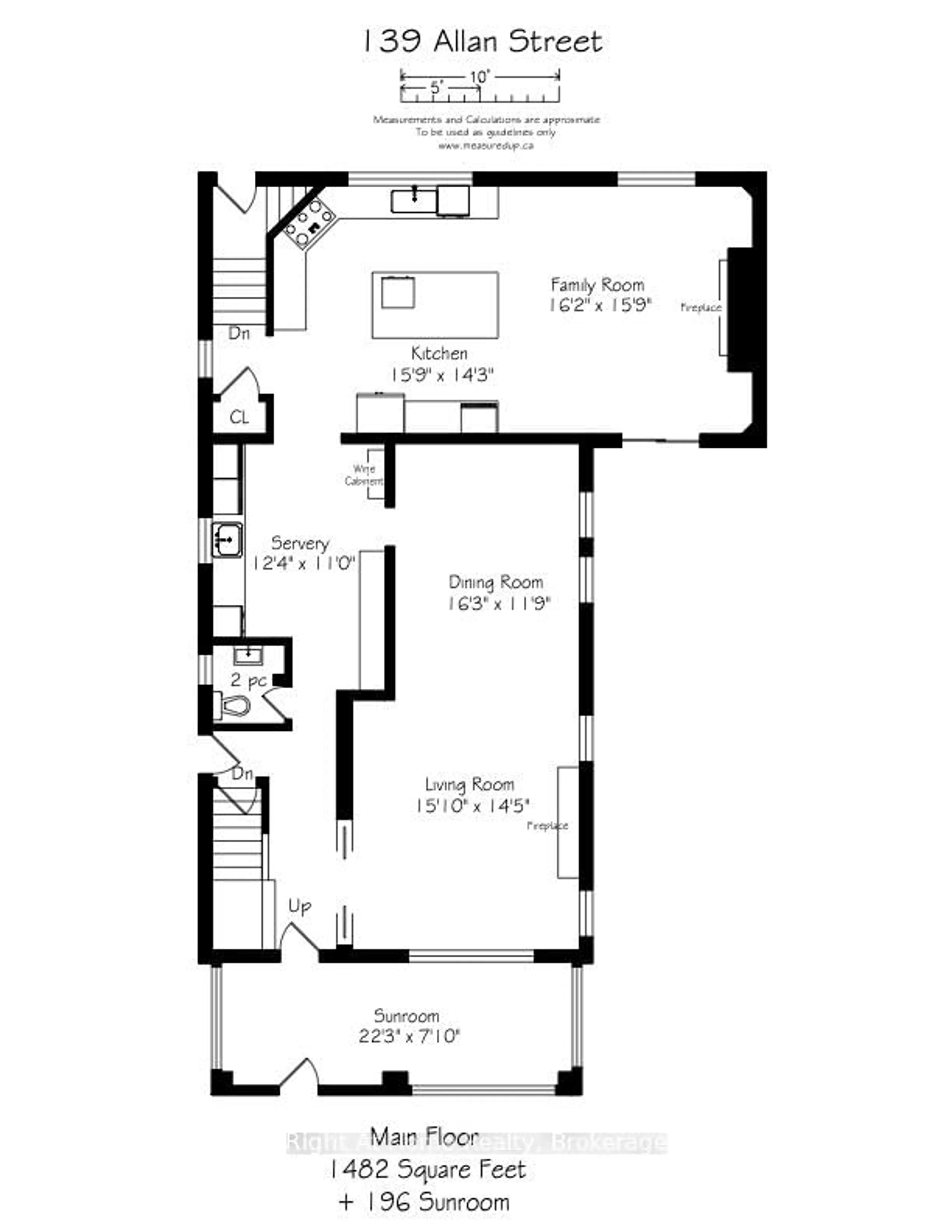 Floor plan for 139 Allan St, Oakville Ontario L6J 3N6