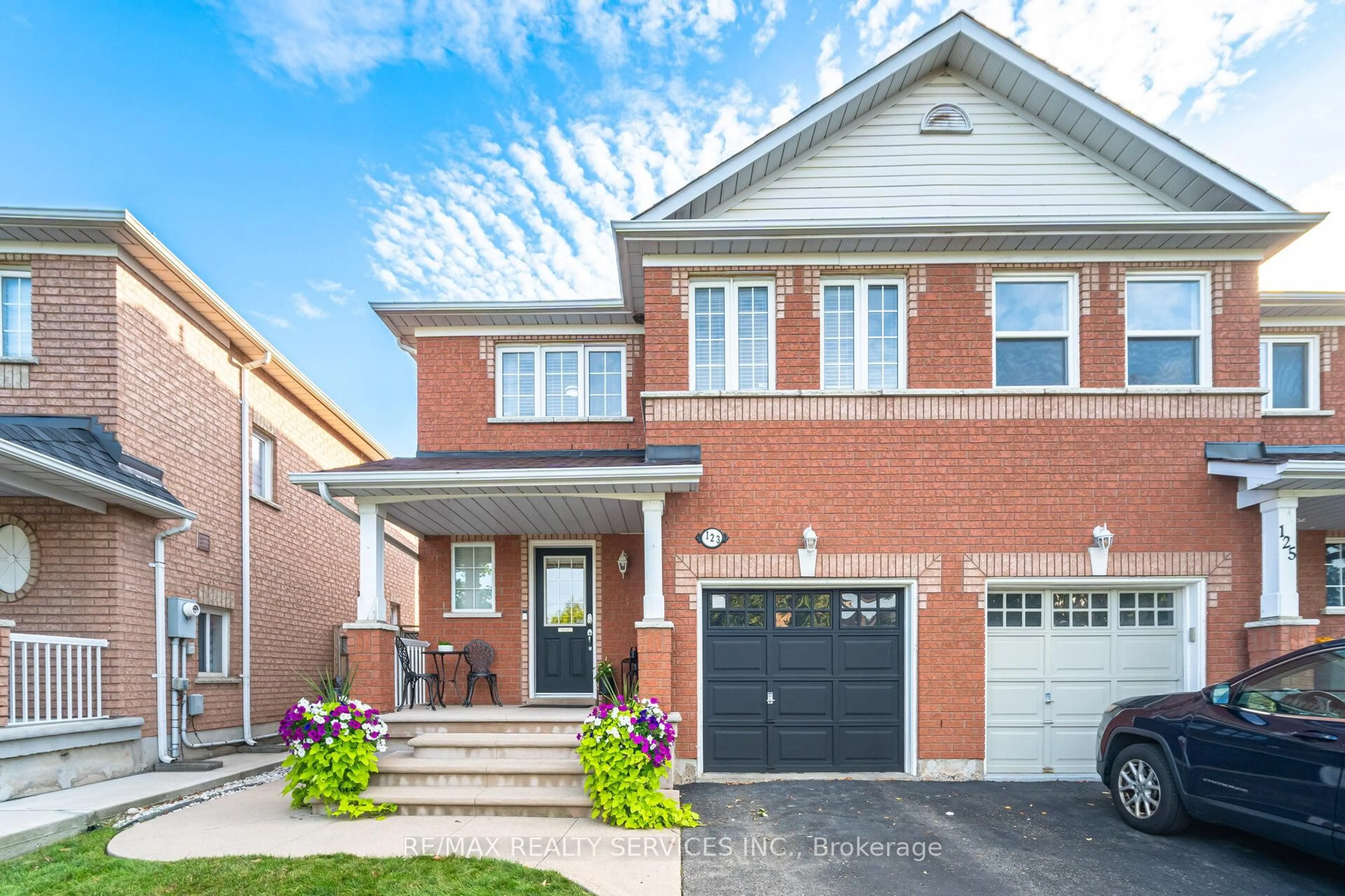 Home with brick exterior material, street for 123 Farthingale Cres, Brampton Ontario L7A 1W9