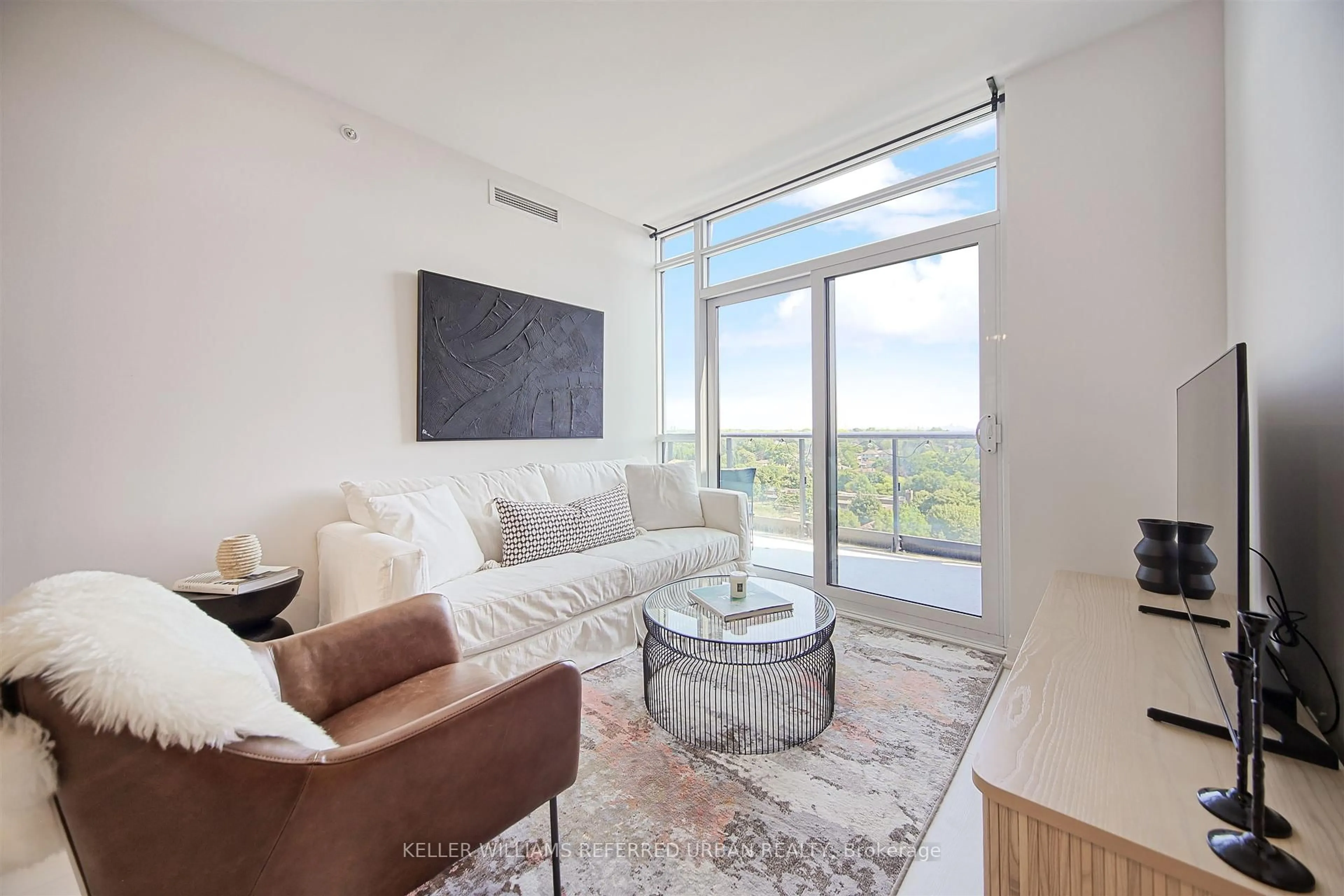 Living room with furniture, unknown for 26 Gibbs Rd #1029, Toronto Ontario M9B 0E3