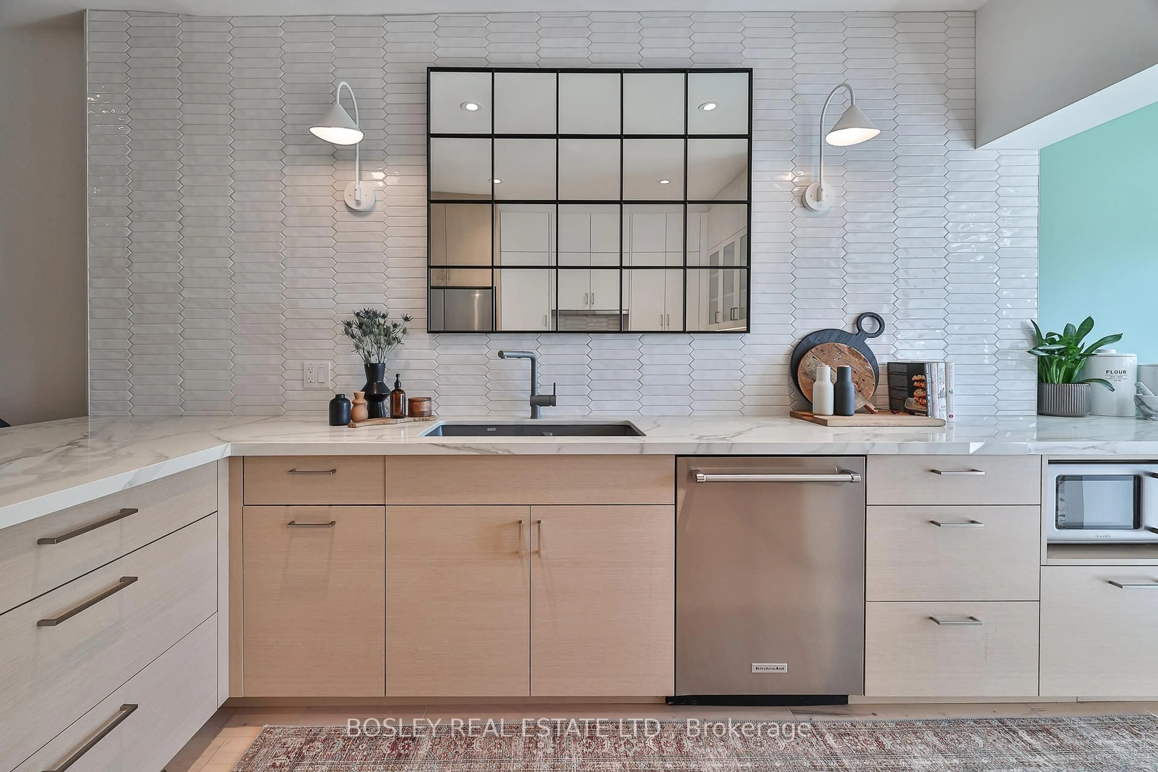 Contemporary kitchen, ceramic/tile floor for 21A Grafton Ave, Toronto Ontario M6R 1C3