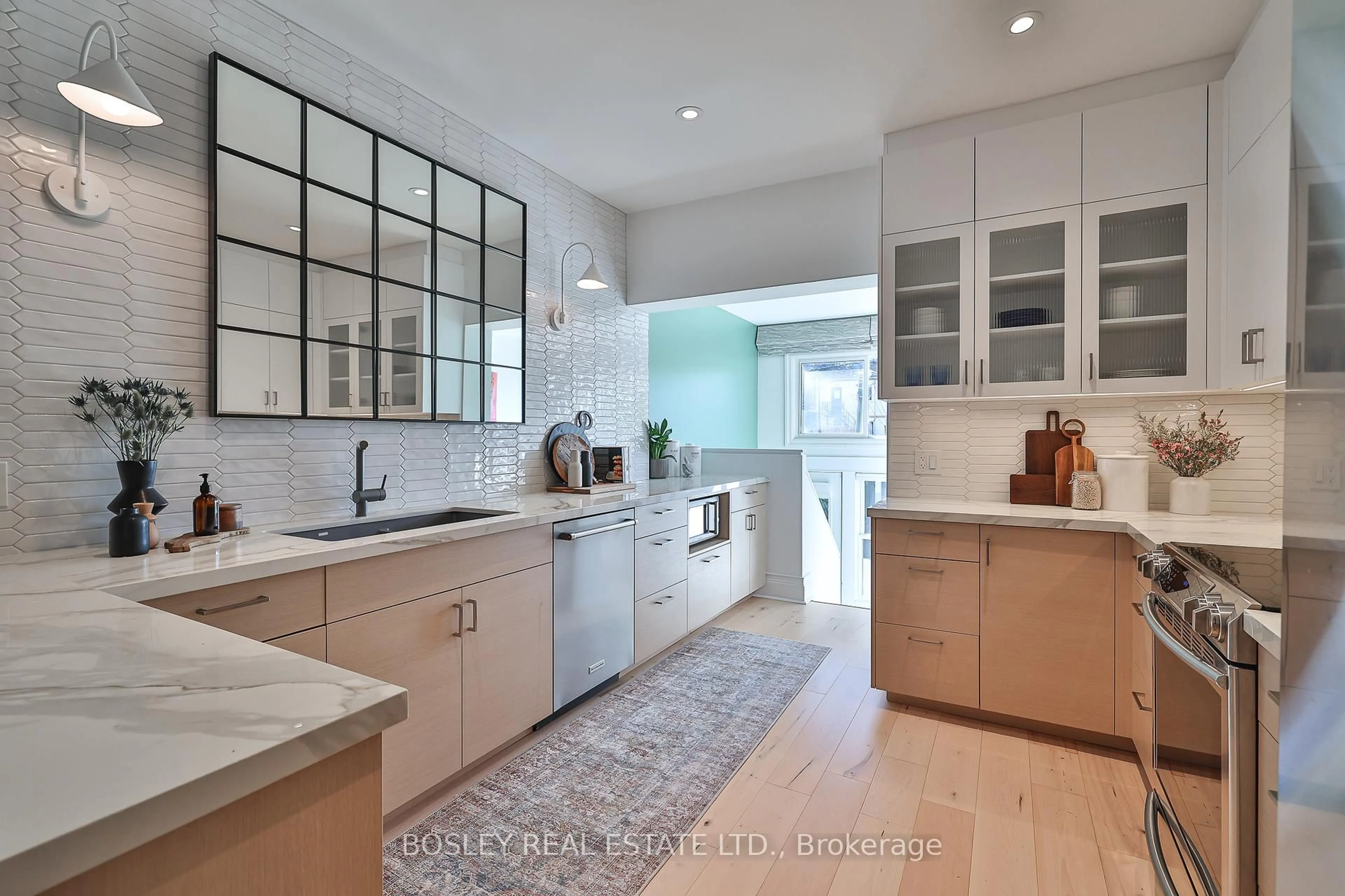 Contemporary kitchen, ceramic/tile floor for 21A Grafton Ave, Toronto Ontario M6R 1C3