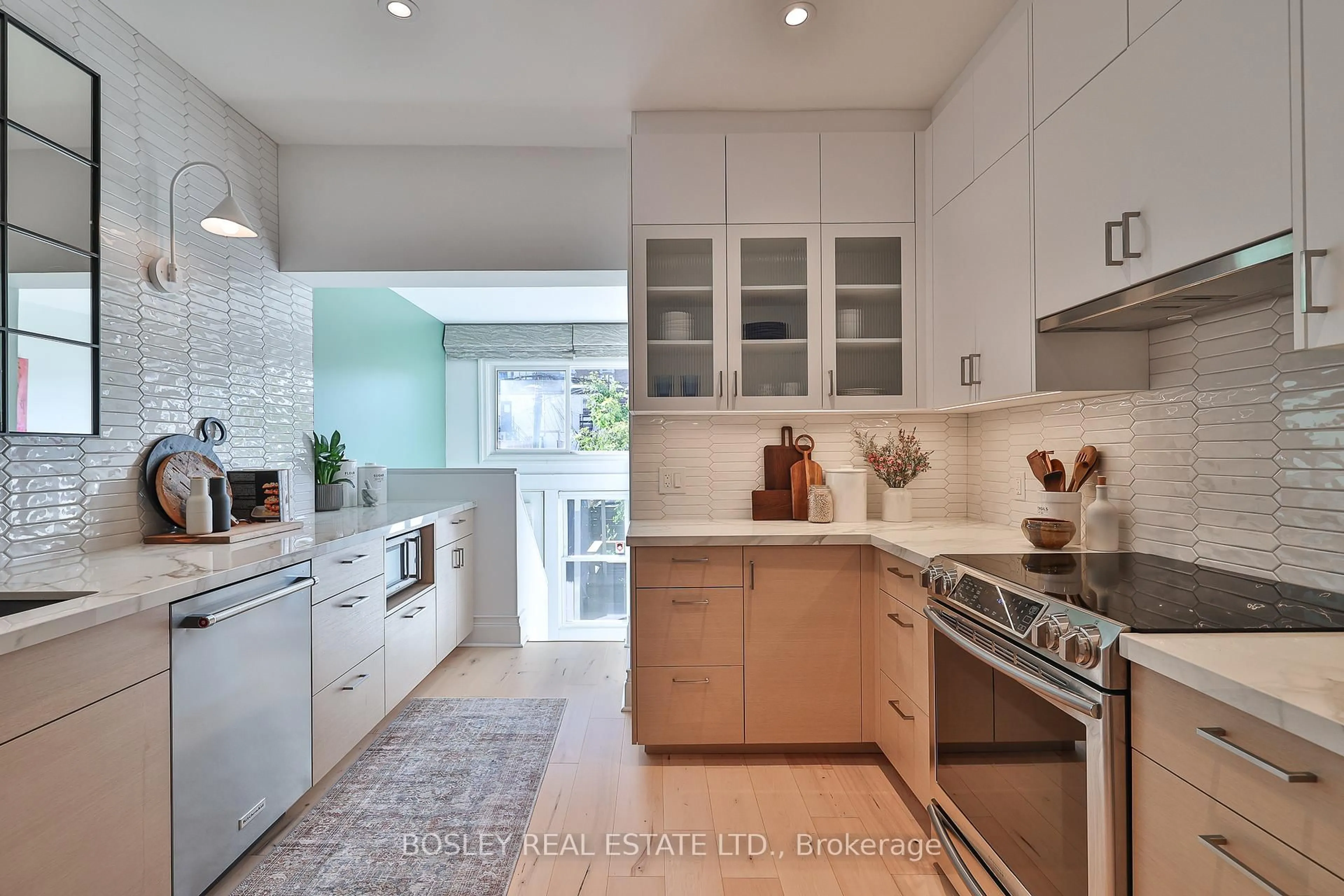 Contemporary kitchen, ceramic/tile floor for 21A Grafton Ave, Toronto Ontario M6R 1C3