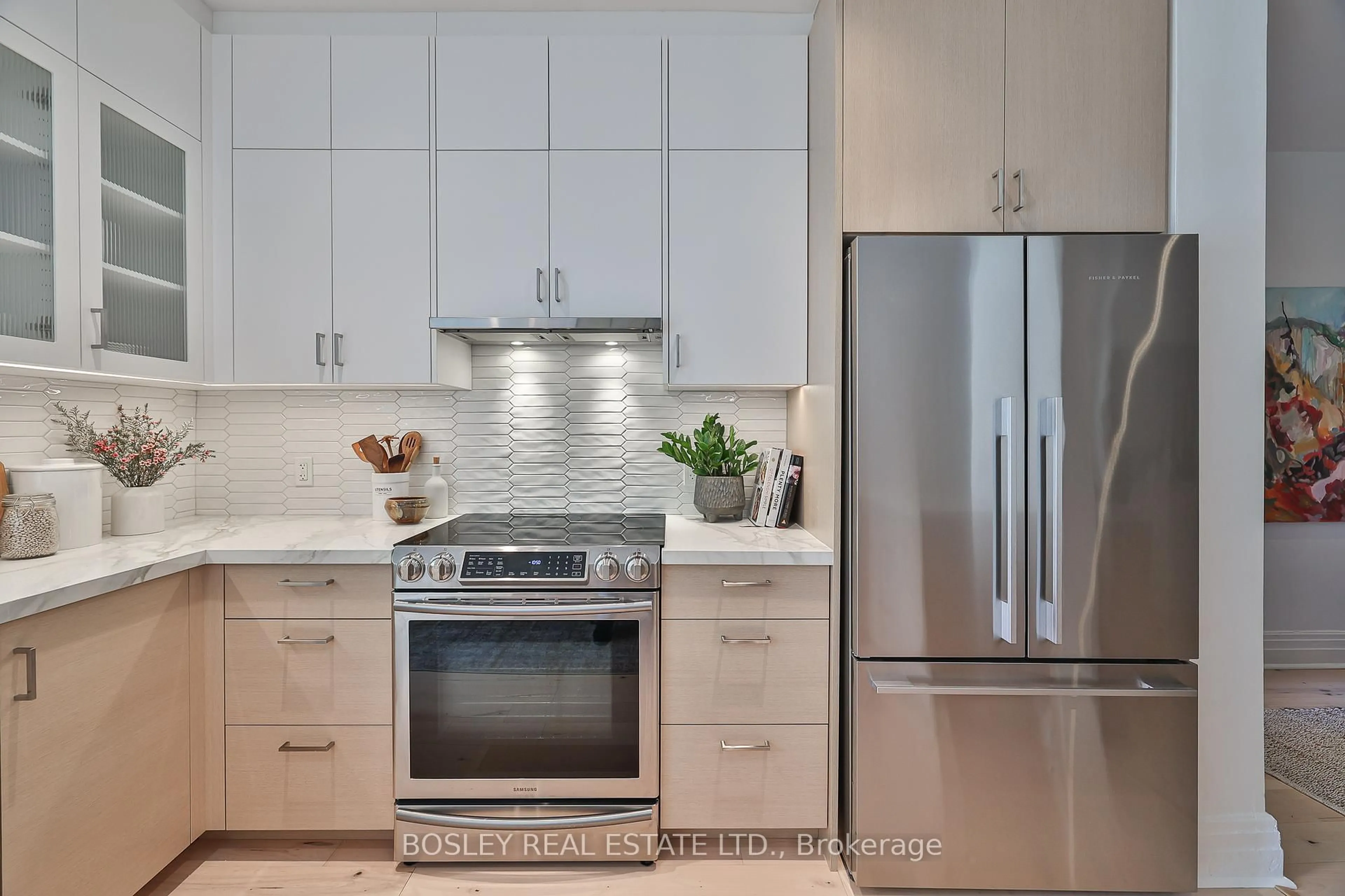 Contemporary kitchen, ceramic/tile floor for 21A Grafton Ave, Toronto Ontario M6R 1C3