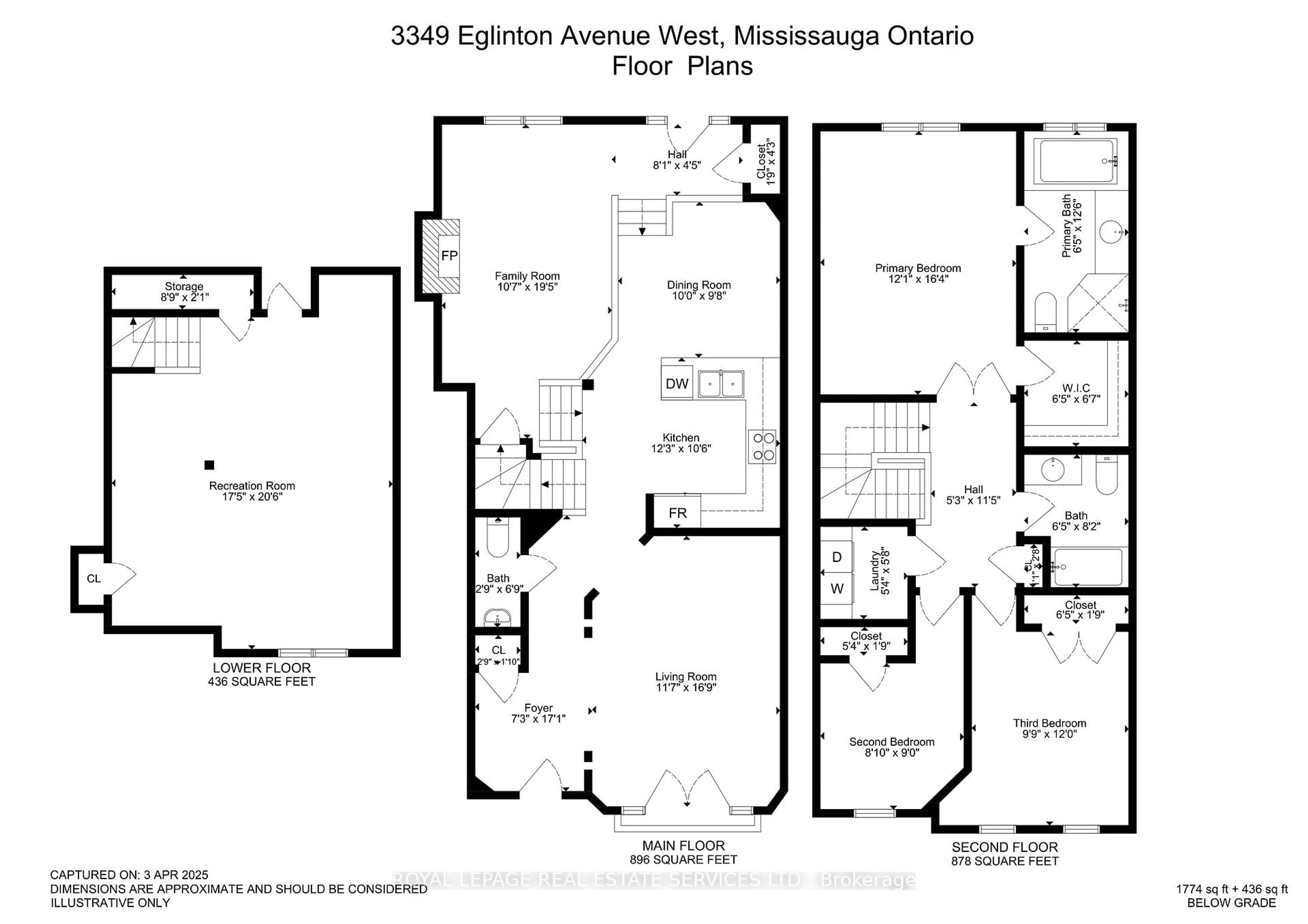 Floor plan for 3349 Eglinton Ave, Mississauga Ontario L5M 7W8
