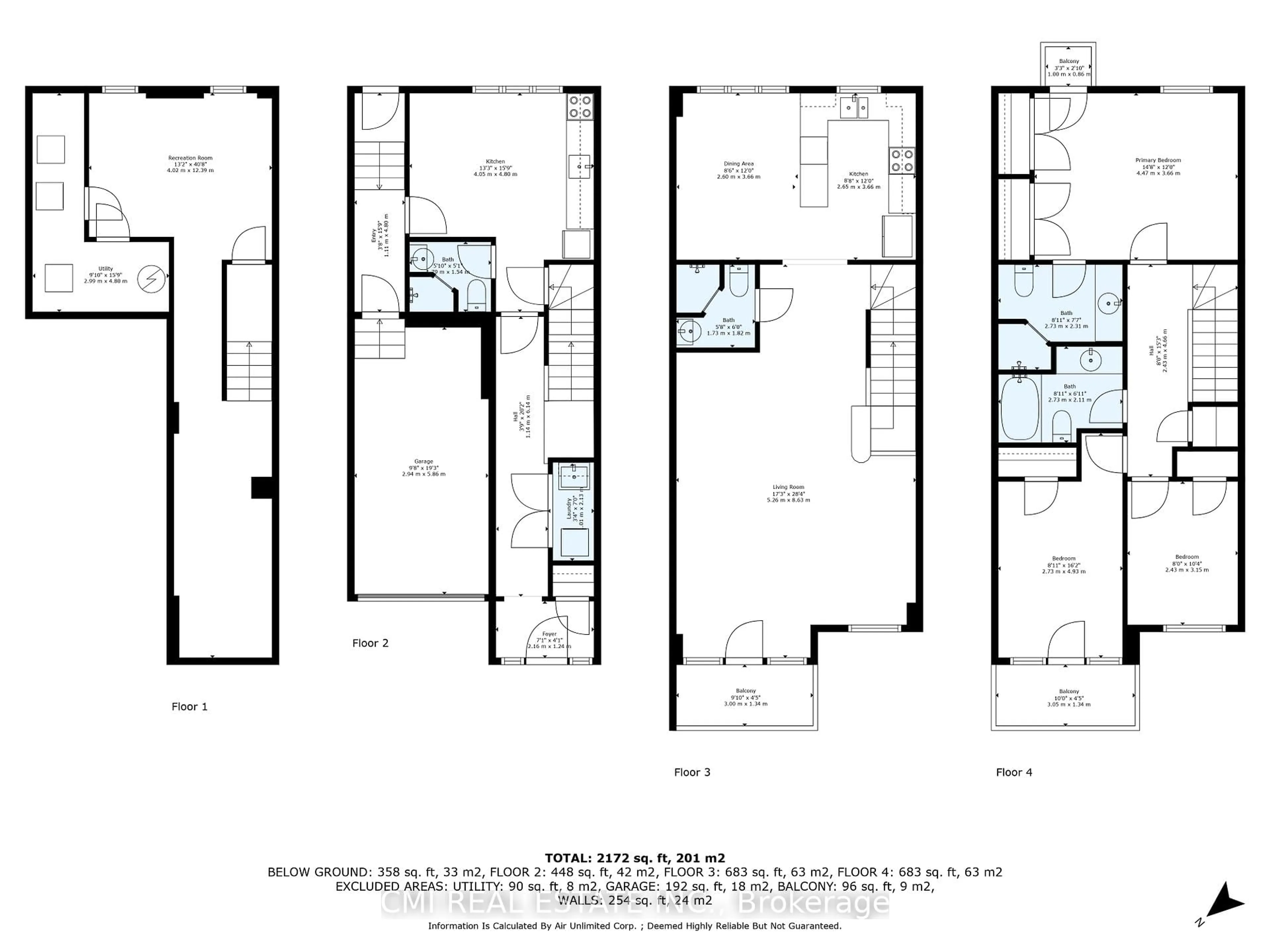 Floor plan for 21 Kayak Hts, Brampton Ontario L6Z 0H8