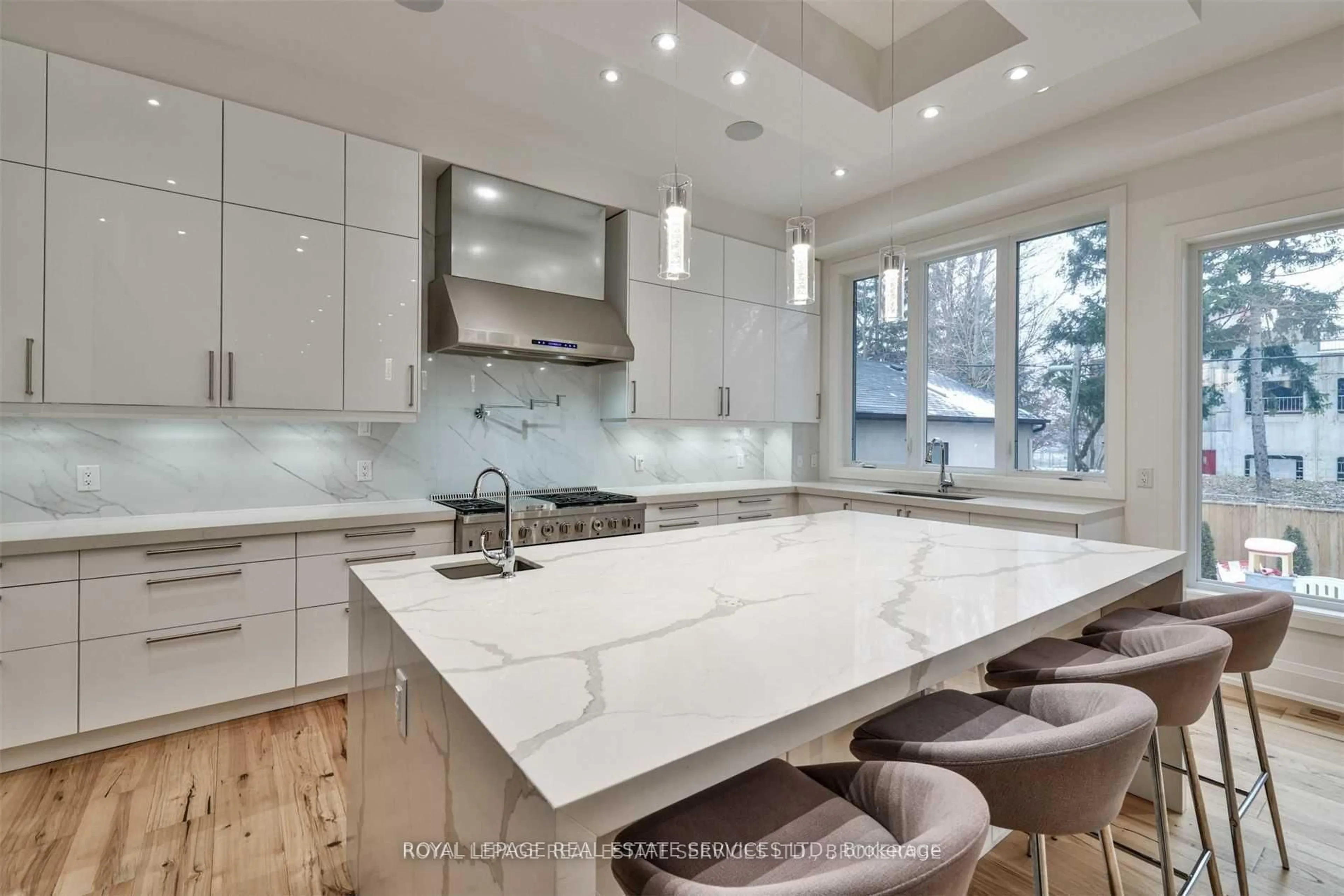 Contemporary kitchen, ceramic/tile floor for 61 Dane Ave, Toronto Ontario M6A 1G4