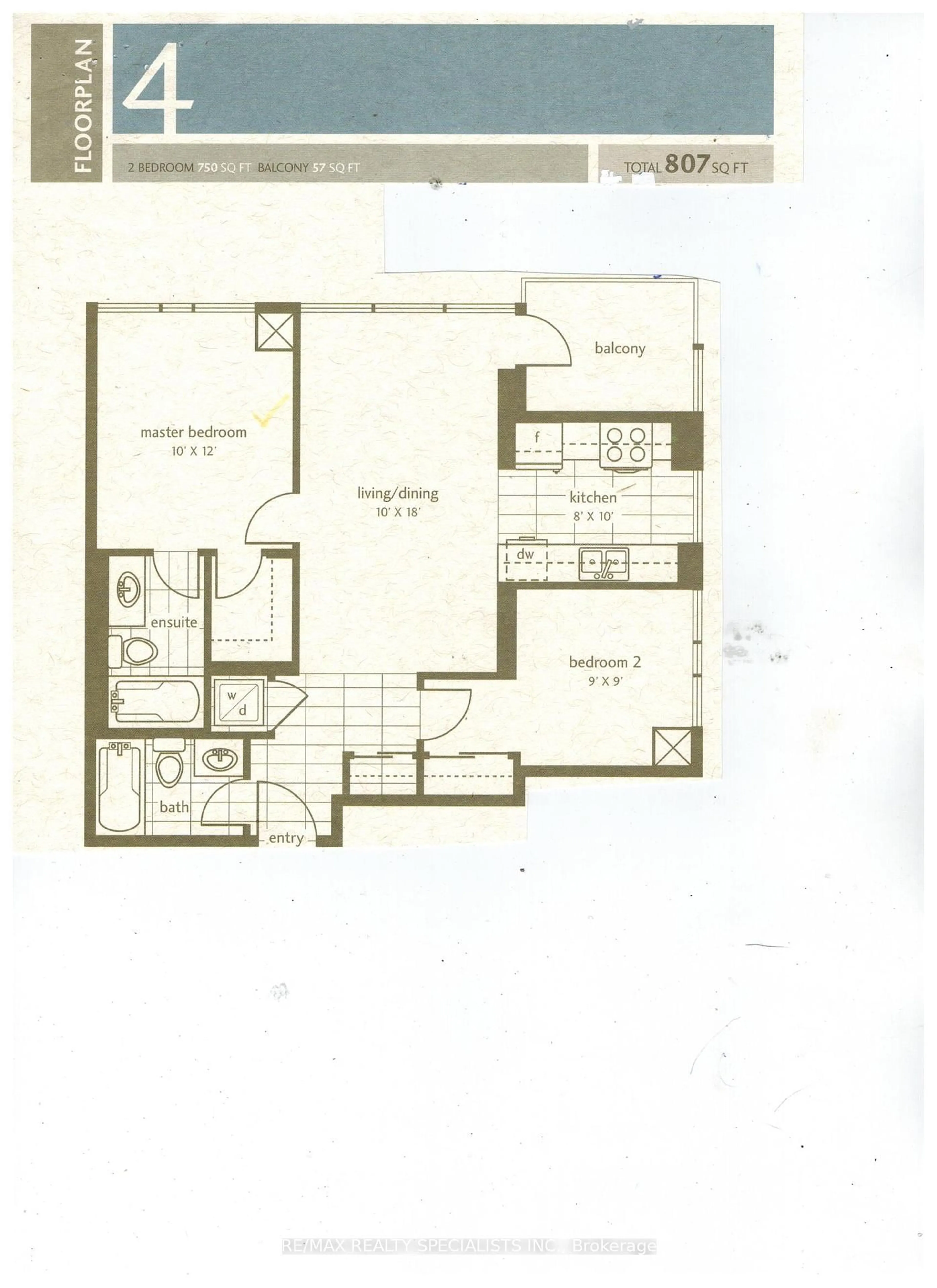 Floor plan for 4070 CONFEDERATION Pkwy #1507, Mississauga Ontario L5B 0E9