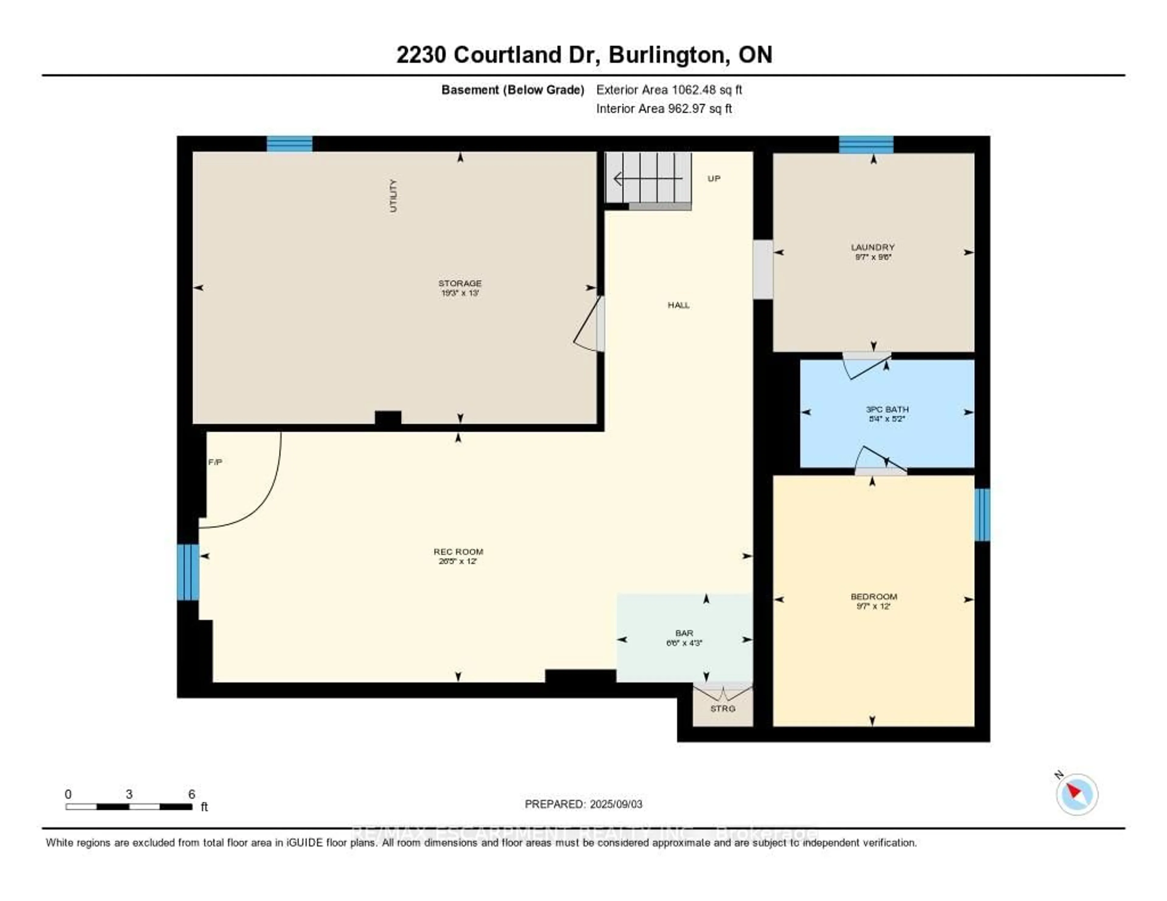 Floor plan for 2230 Courtland Dr, Burlington Ontario L7R 1S4