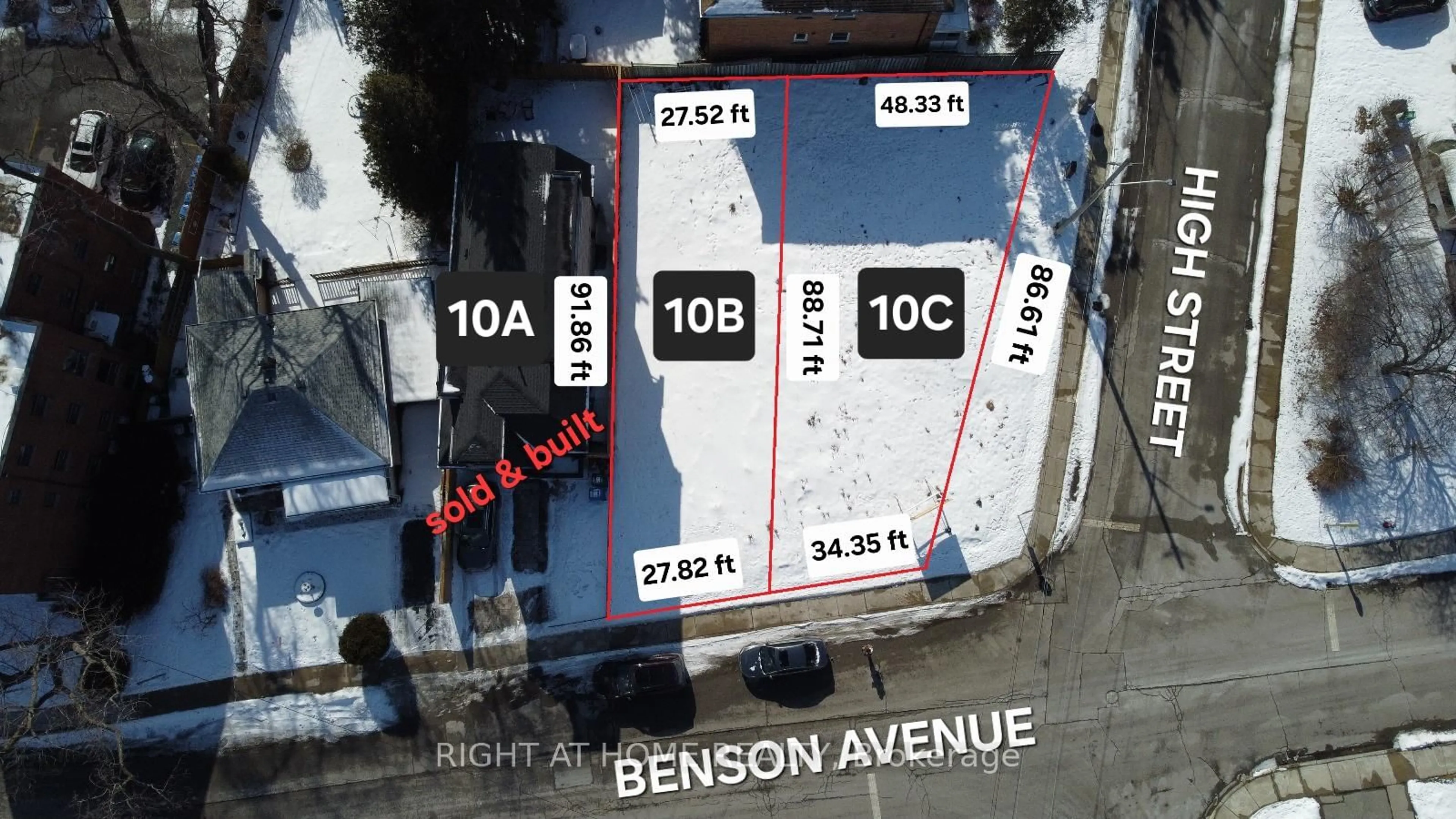 A pic from outside/outdoor area/front of a property/back of a property/a pic from drone, street for 10B Benson Ave, Mississauga Ontario L5H 2P2