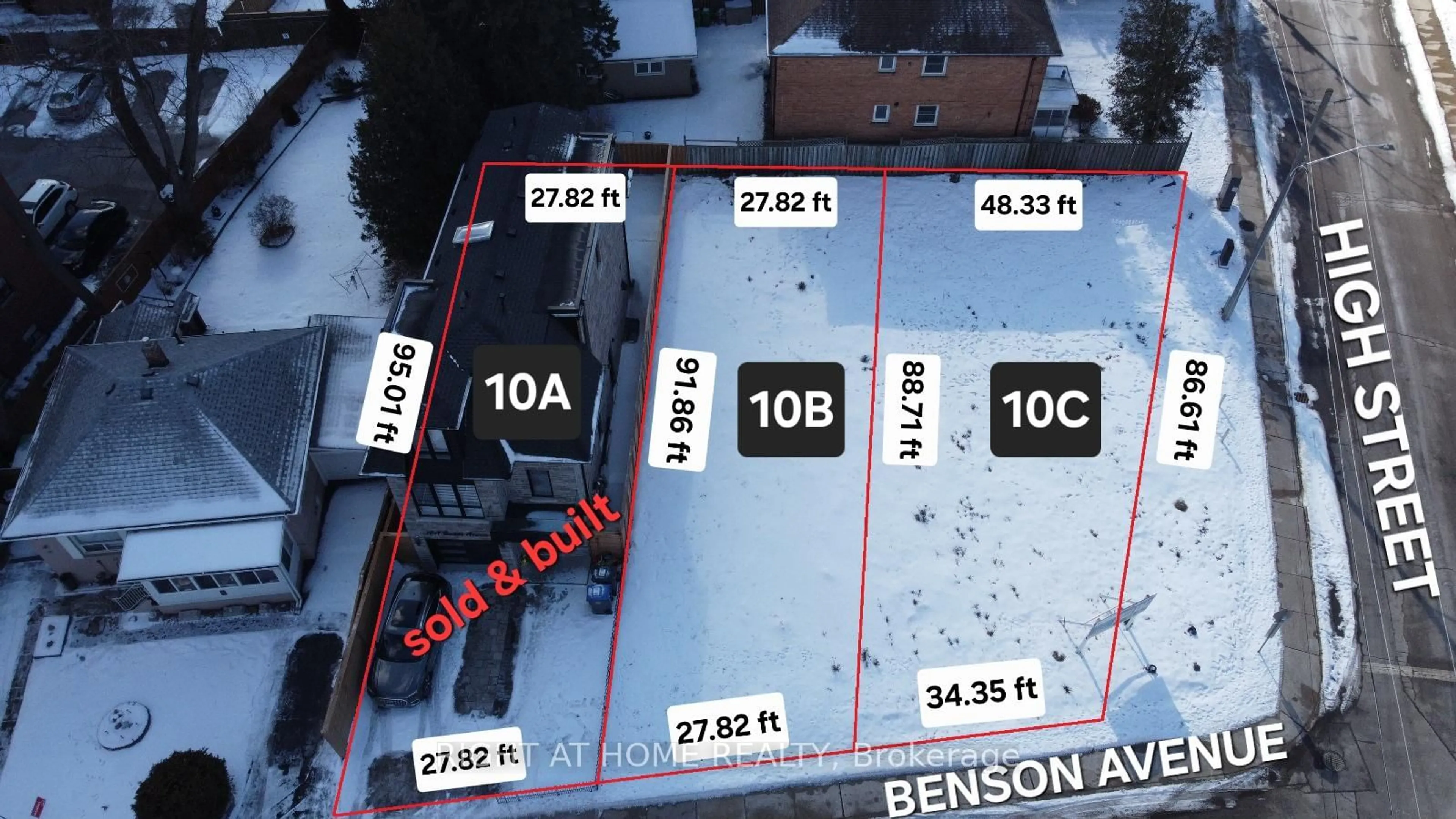 A pic from outside/outdoor area/front of a property/back of a property/a pic from drone, street for 10B Benson Ave, Mississauga Ontario L5H 2P2