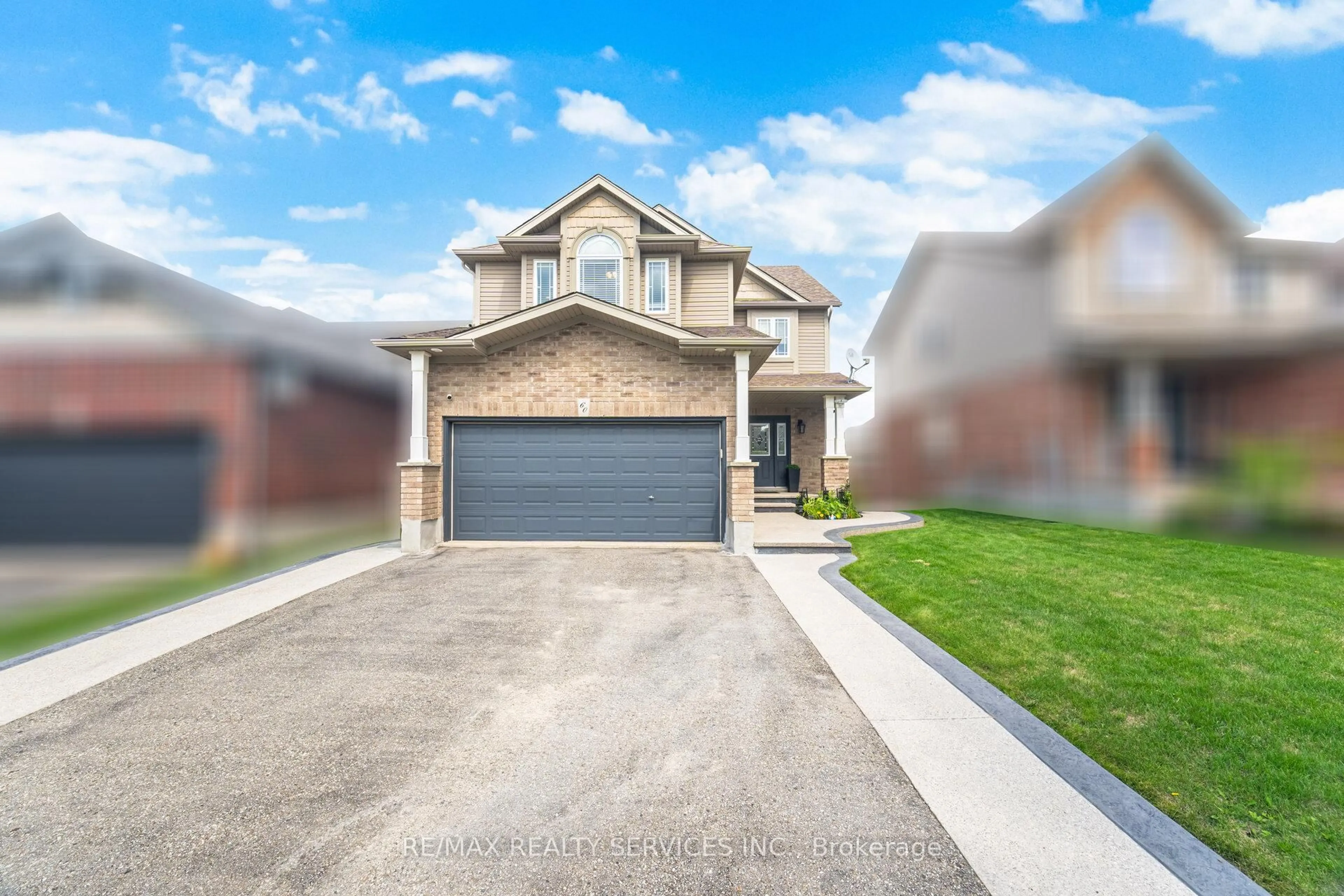 Home with brick exterior material, street for 60 Dinnick Cres, Orangeville Ontario L9W 0B7