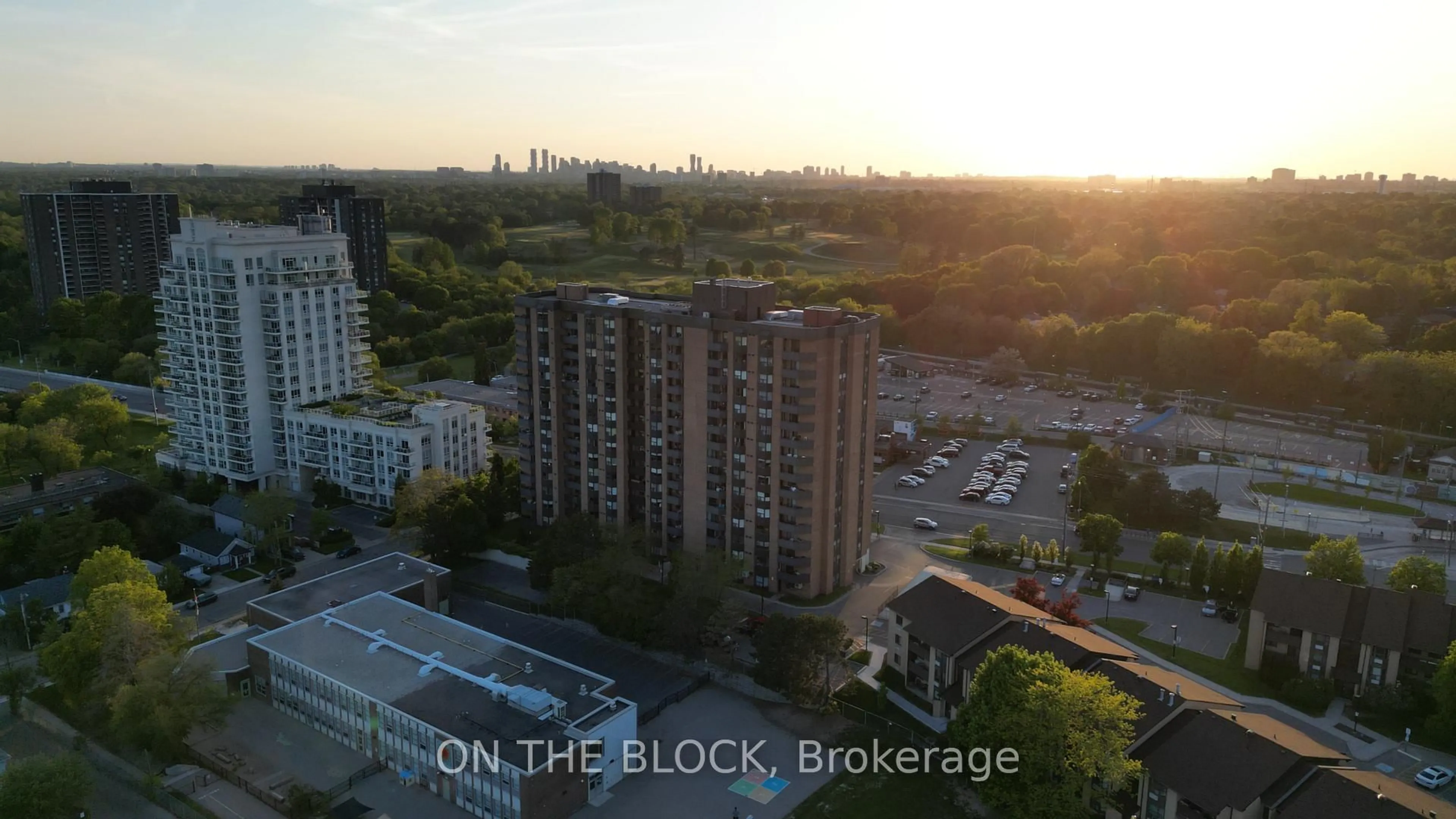 A pic from outside/outdoor area/front of a property/back of a property/a pic from drone, city buildings view from balcony for 3845 Lake Shore Blvd #506, Toronto Ontario M8W 4Y3