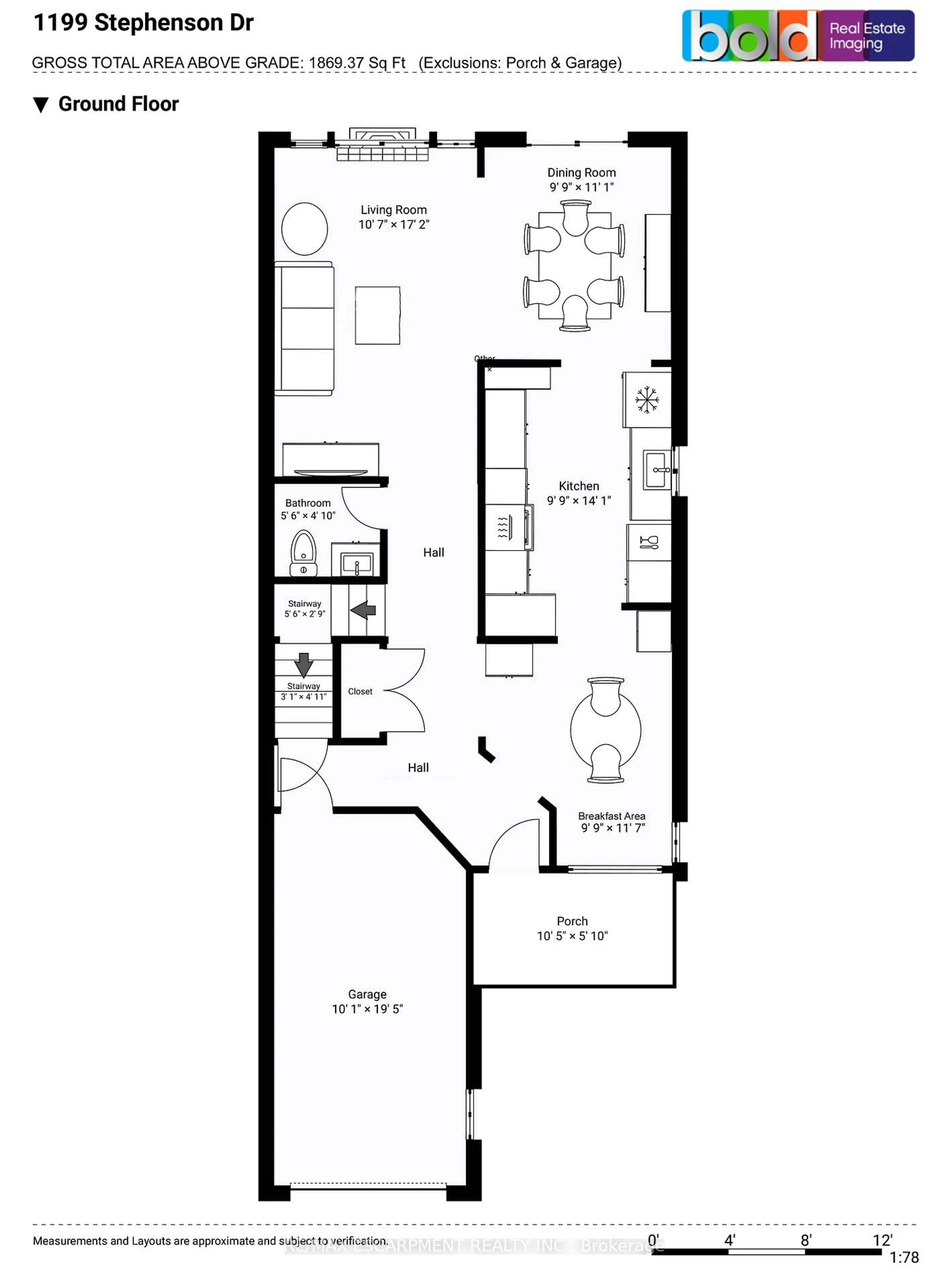 Floor plan for 1199 Stephenson Dr, Burlington Ontario L7S 2M3