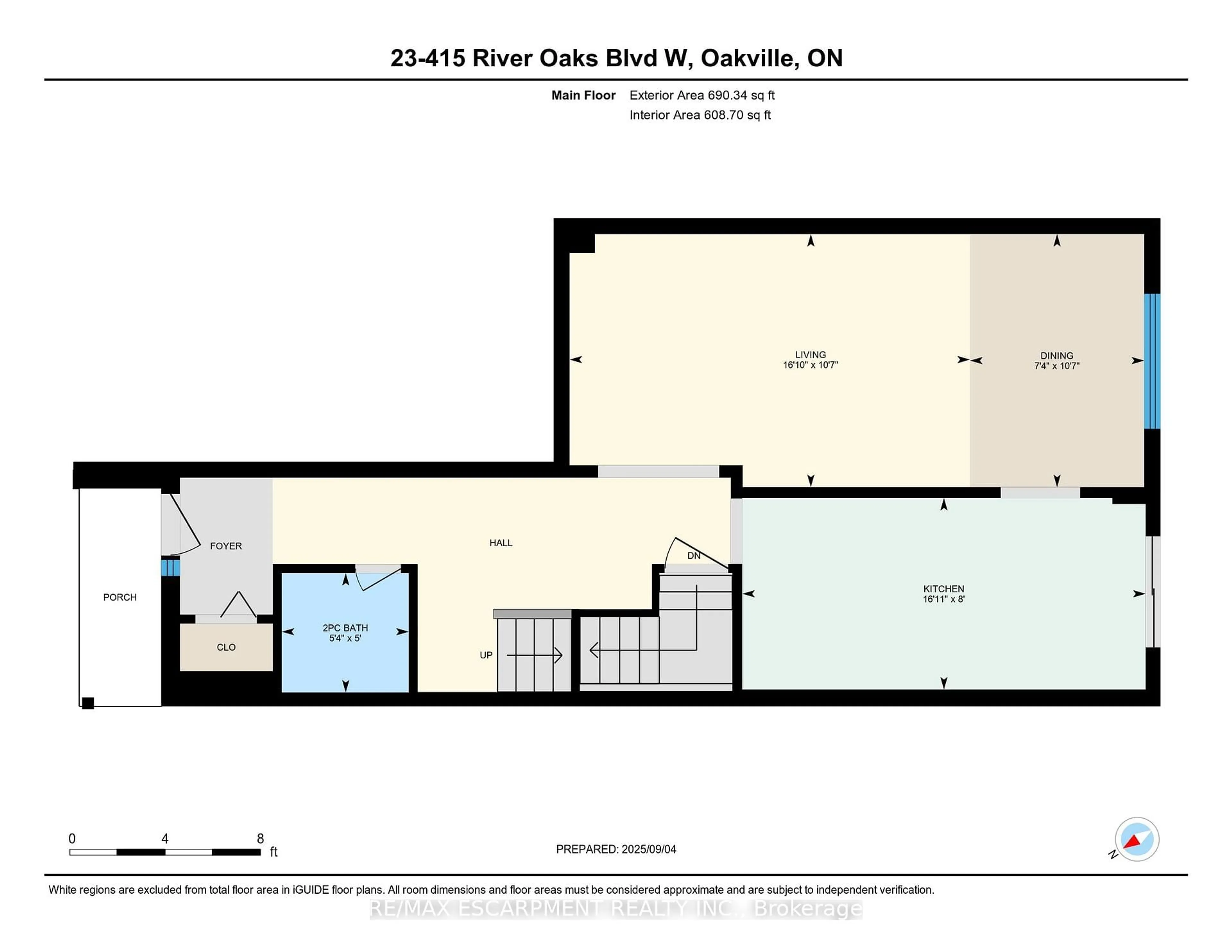Floor plan for 415 River Oaks Blvd #23, Oakville Ontario L6H 5P7