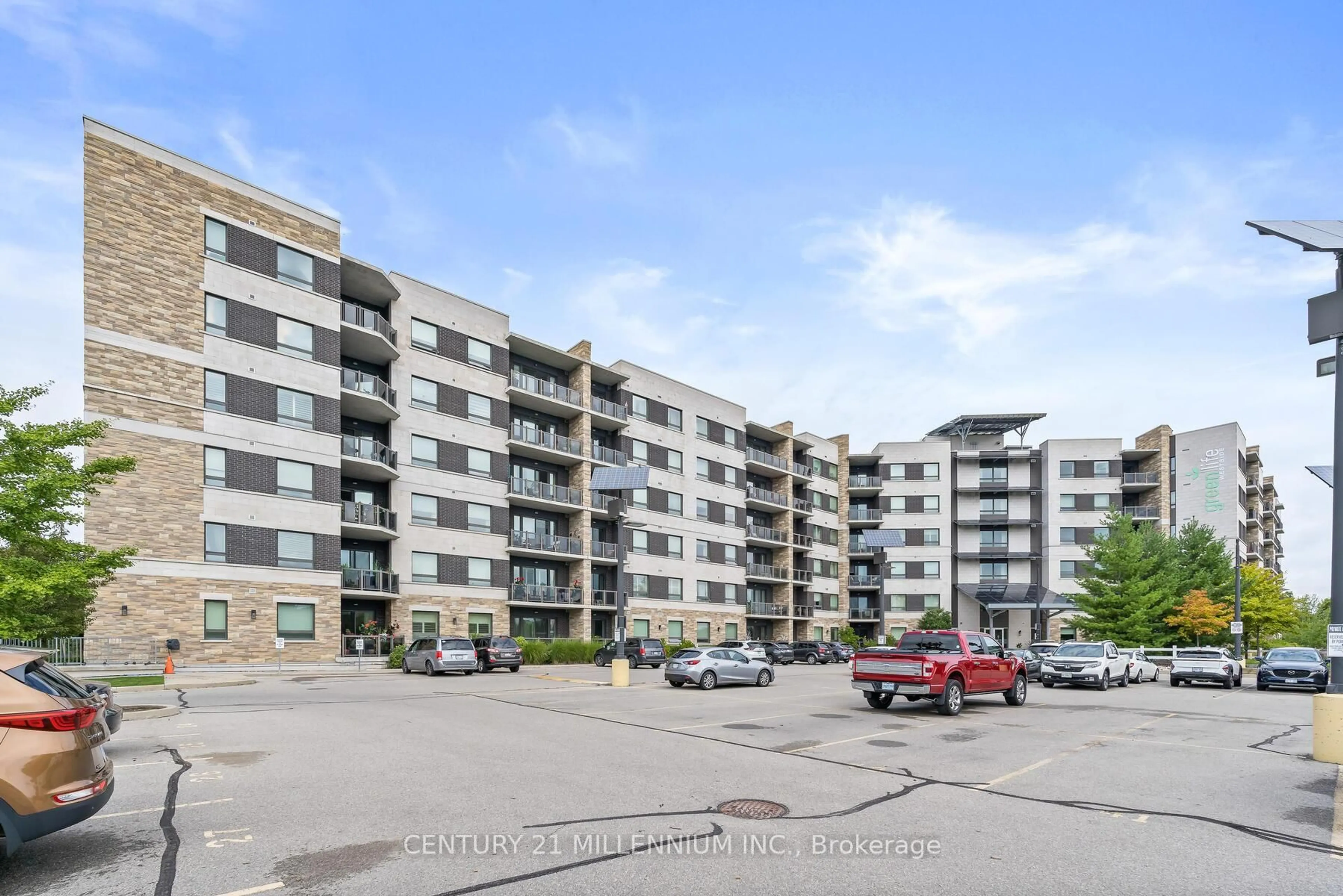A pic from outside/outdoor area/front of a property/back of a property/a pic from drone, street for 33 Whitmer St #413, Milton Ontario L9T 8P9