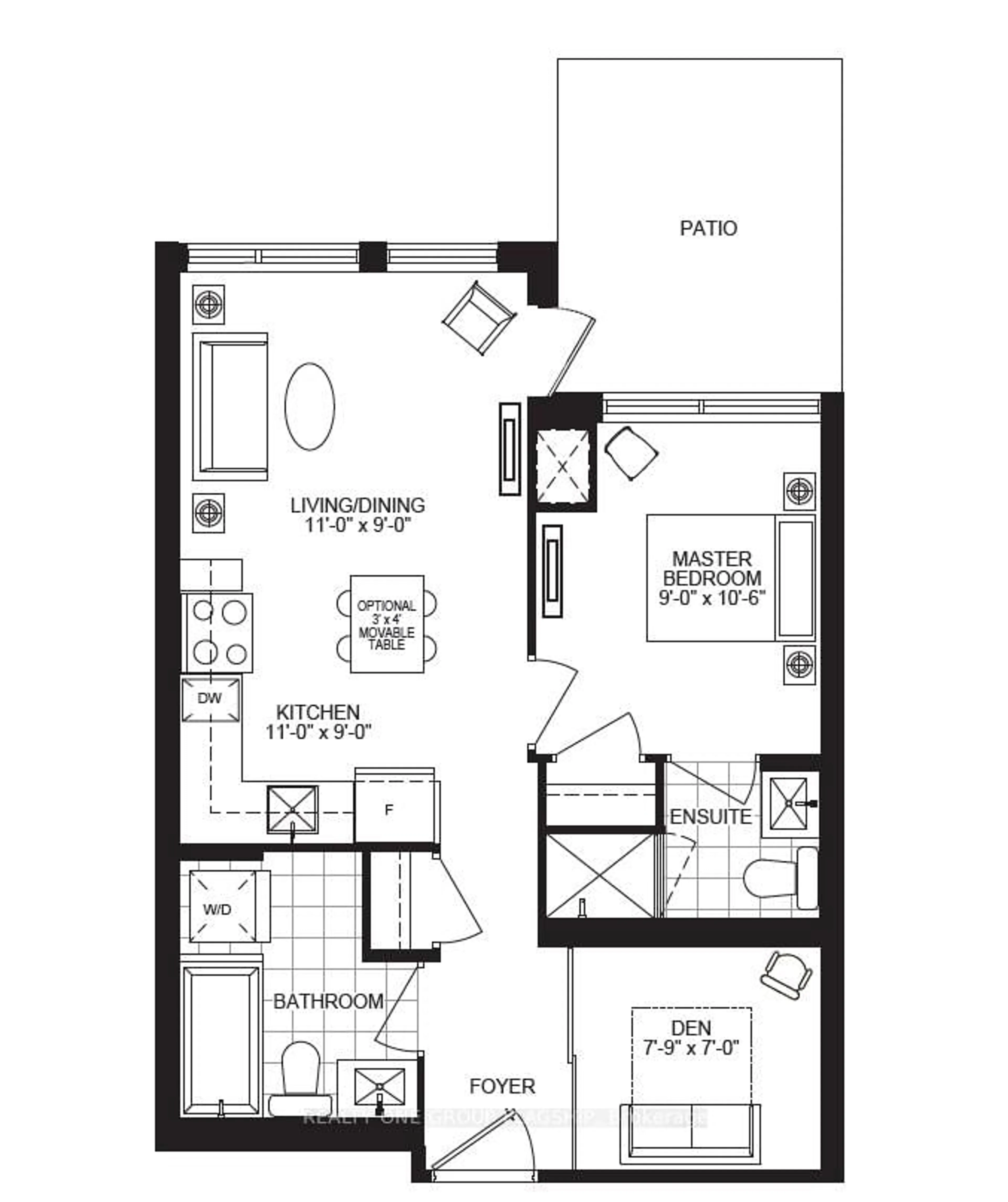 Floor plan for 2343 Khalsa Gate #101, Oakville Ontario L6M 5R6