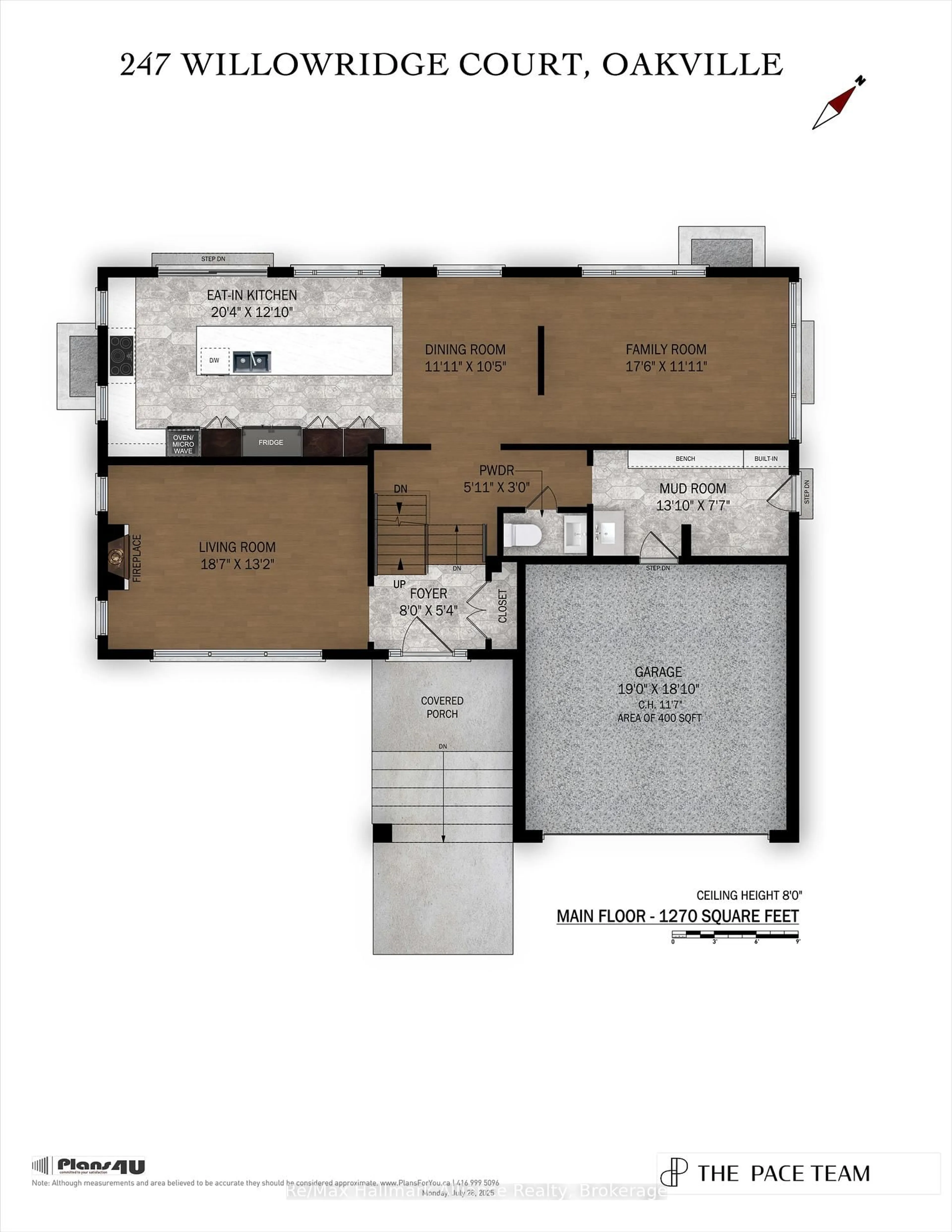 Floor plan for 247 Willowridge Crt, Oakville Ontario L6L 5J1