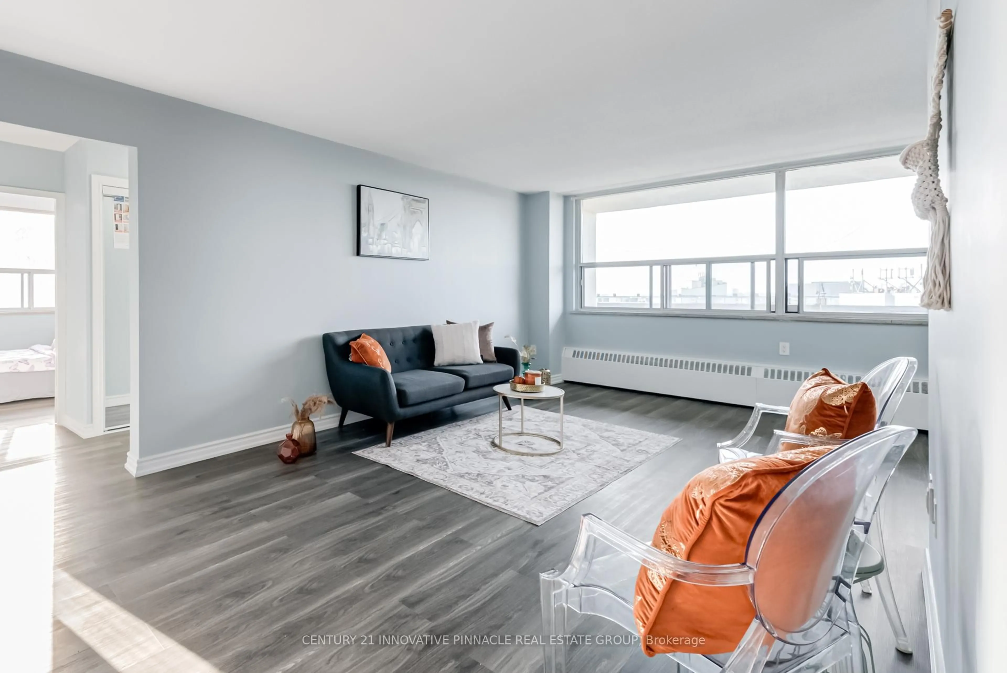 Living room with furniture, unknown for 1455 Lawrence Ave #1504, Toronto Ontario M6L 1B1