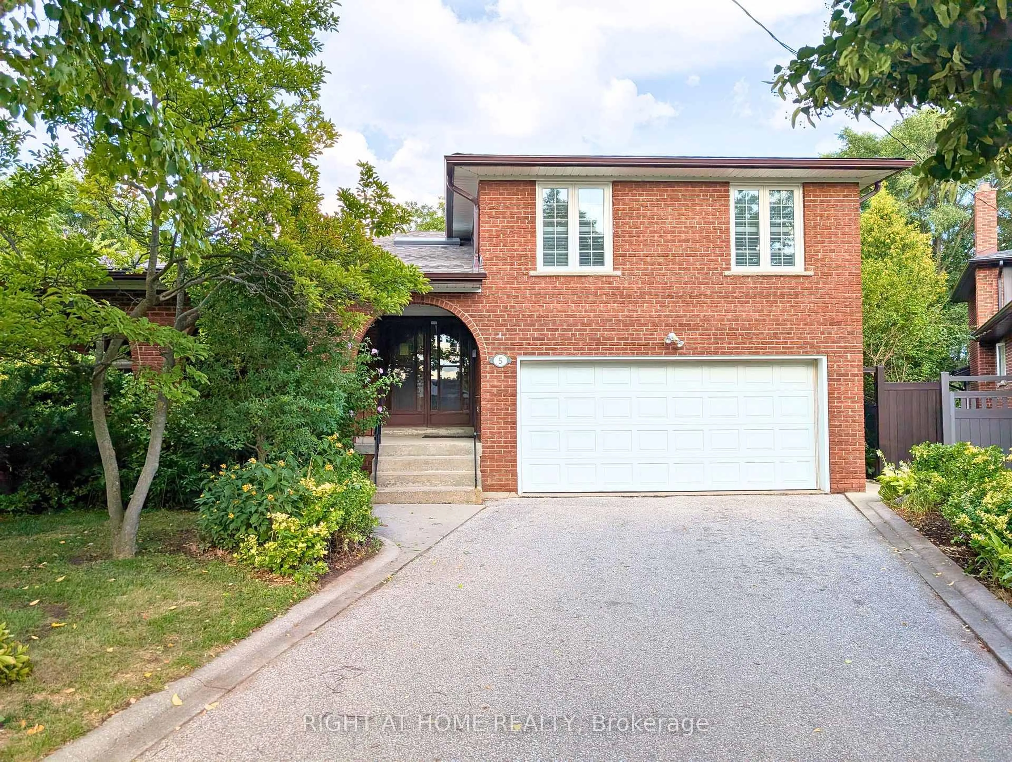 Home with brick exterior material, street for 5 Greyswood Crt, Toronto Ontario M9P 3P8