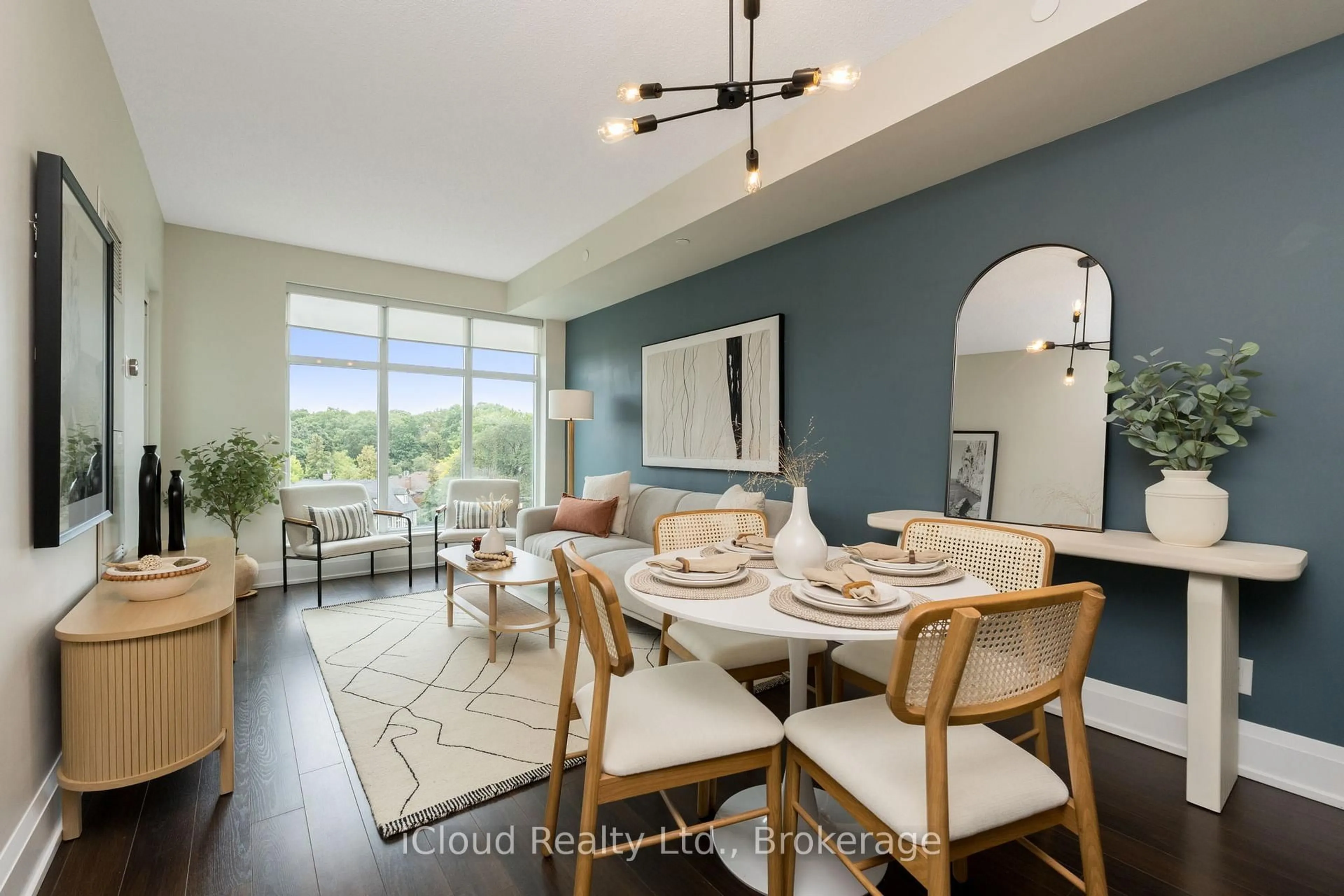 Dining room, ceramic/tile floor for 1 Old Mill Dr #714, Toronto Ontario M6S 0A1