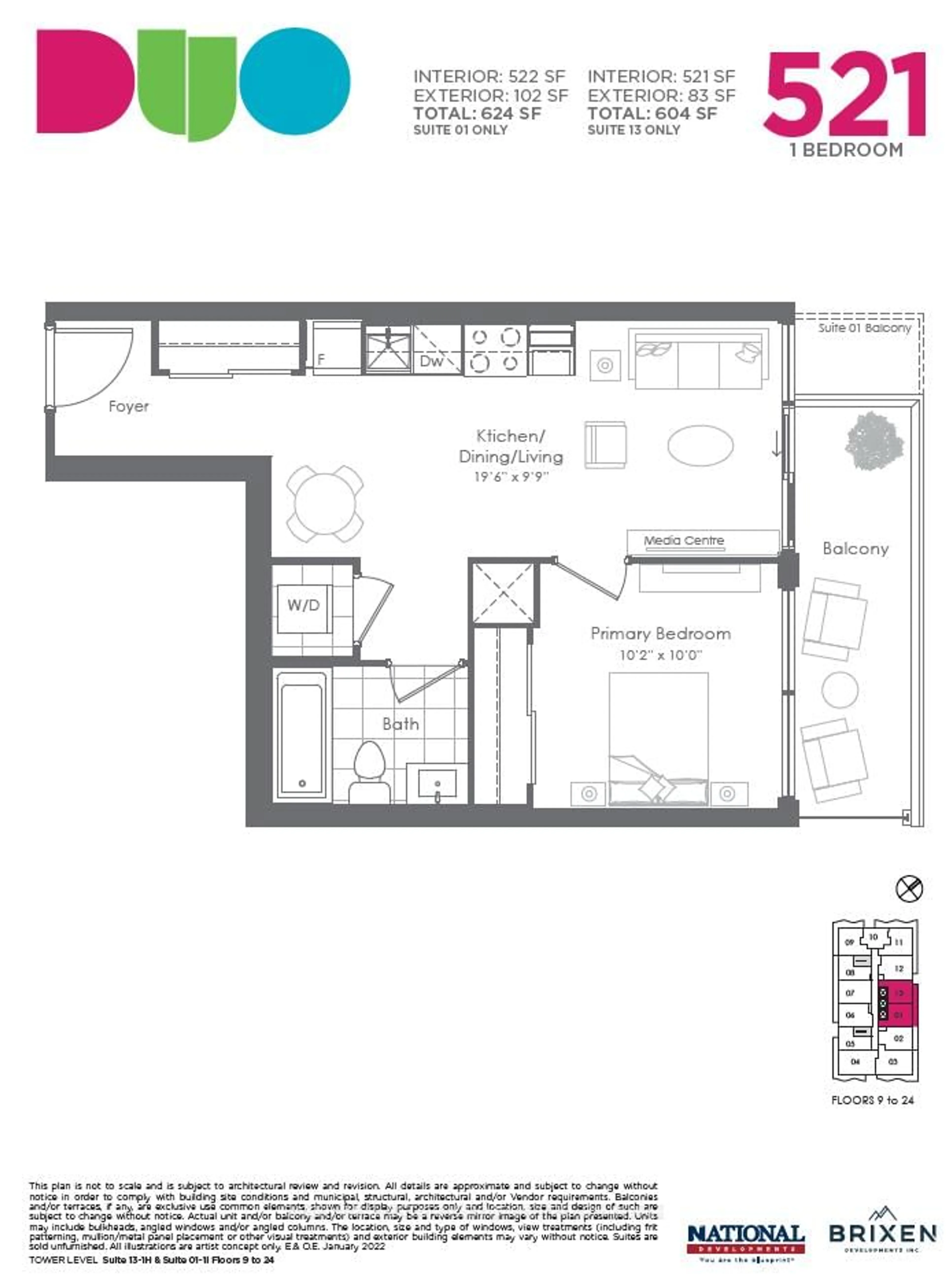 Floor plan for 260 Malta Ave #2313, Brampton Ontario L6Y 6L7