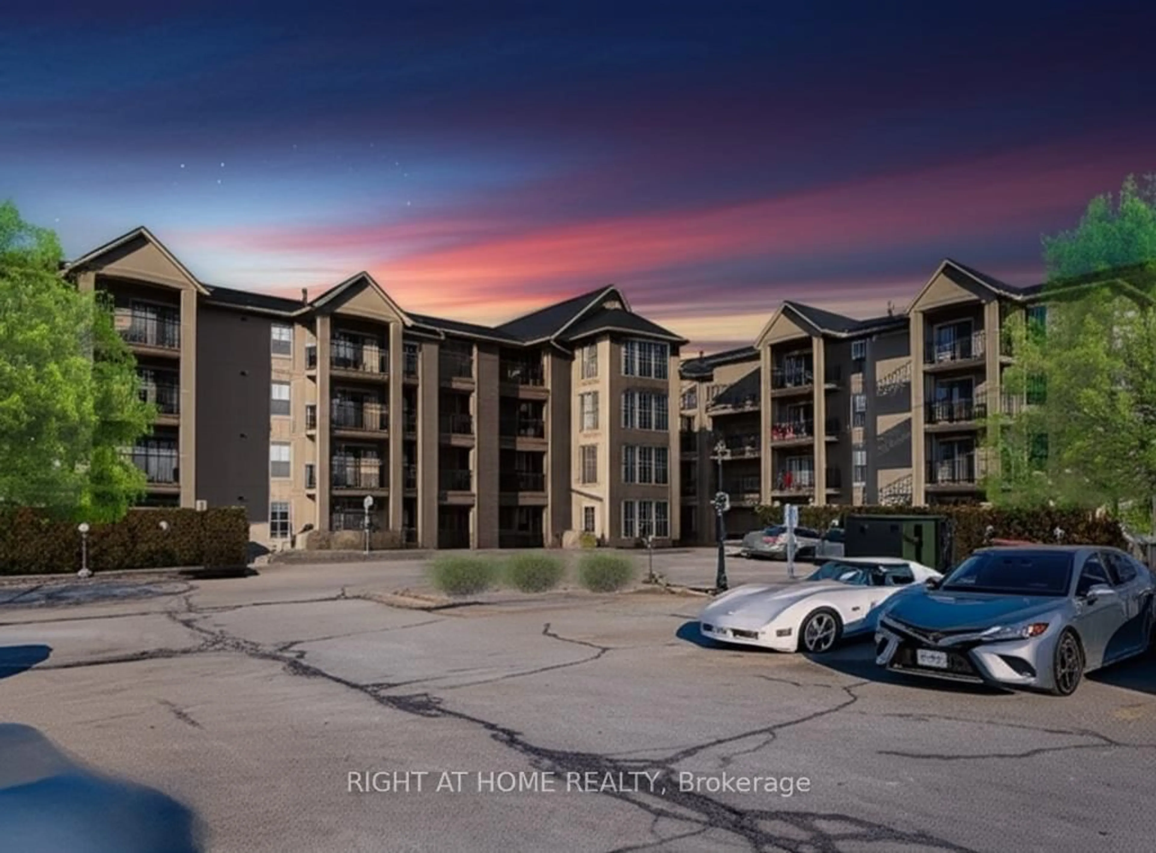 A pic from outside/outdoor area/front of a property/back of a property/a pic from drone, mountain view for 1421 Walker's Line #102, Burlington Ontario L7M 4P4