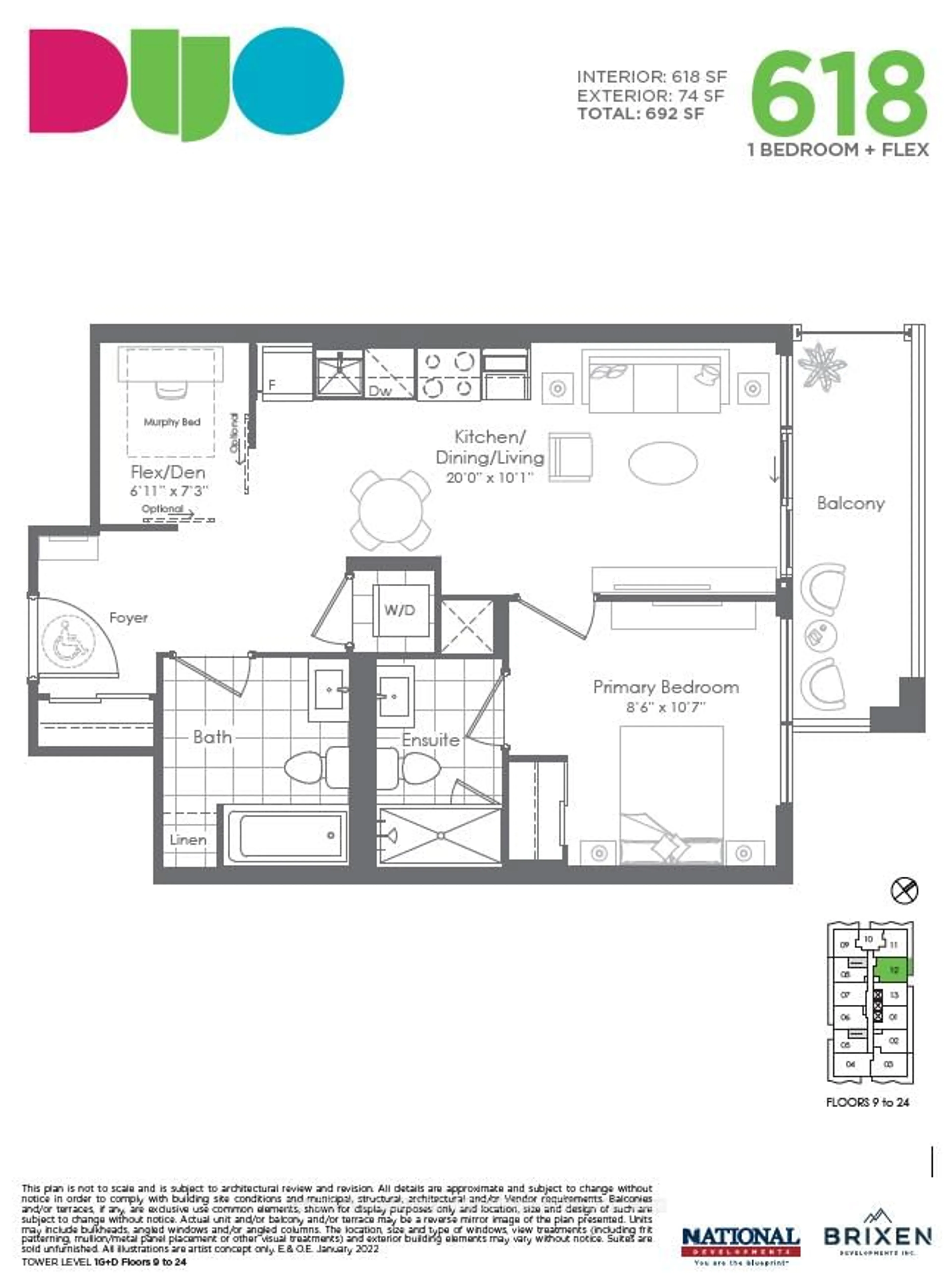 Floor plan for 260 Malta Ave #2512, Brampton Ontario L6Y 6L7