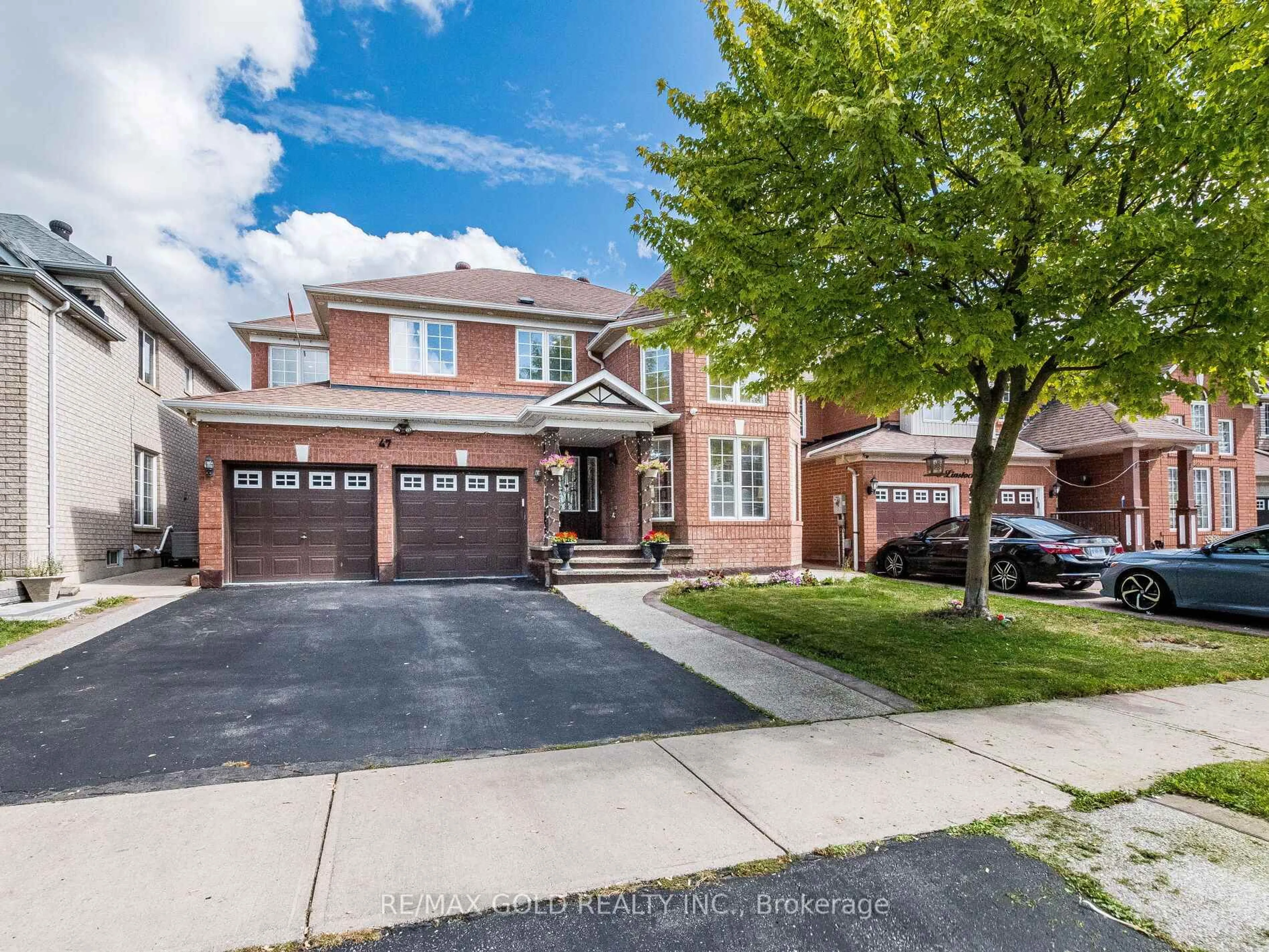 Home with brick exterior material, street for 47 Linstock Dr, Brampton Ontario L6P 1C9