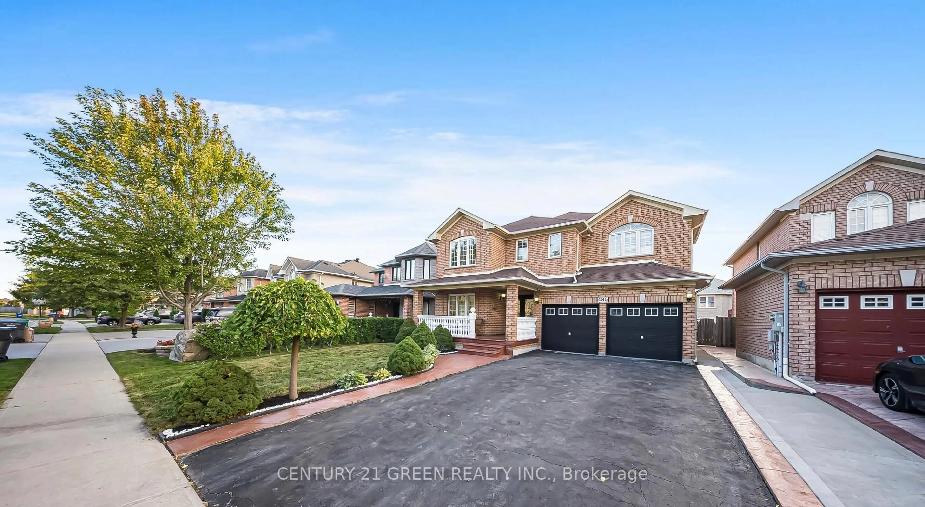 Home with brick exterior material, street for 486 Fernforest Dr, Brampton Ontario L6R 2V4