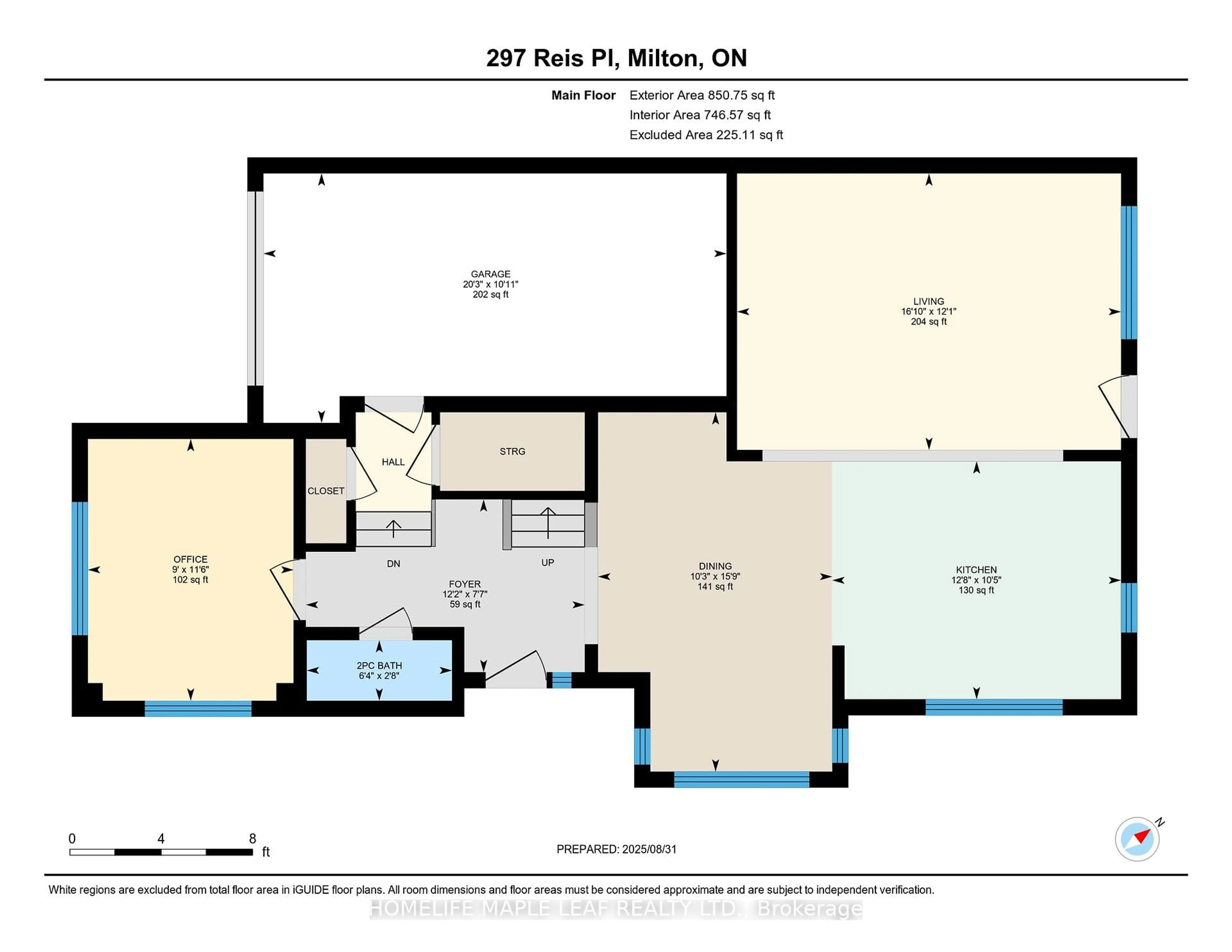 Floor plan for 297 REIS Pl, Milton Ontario L9E 0A9