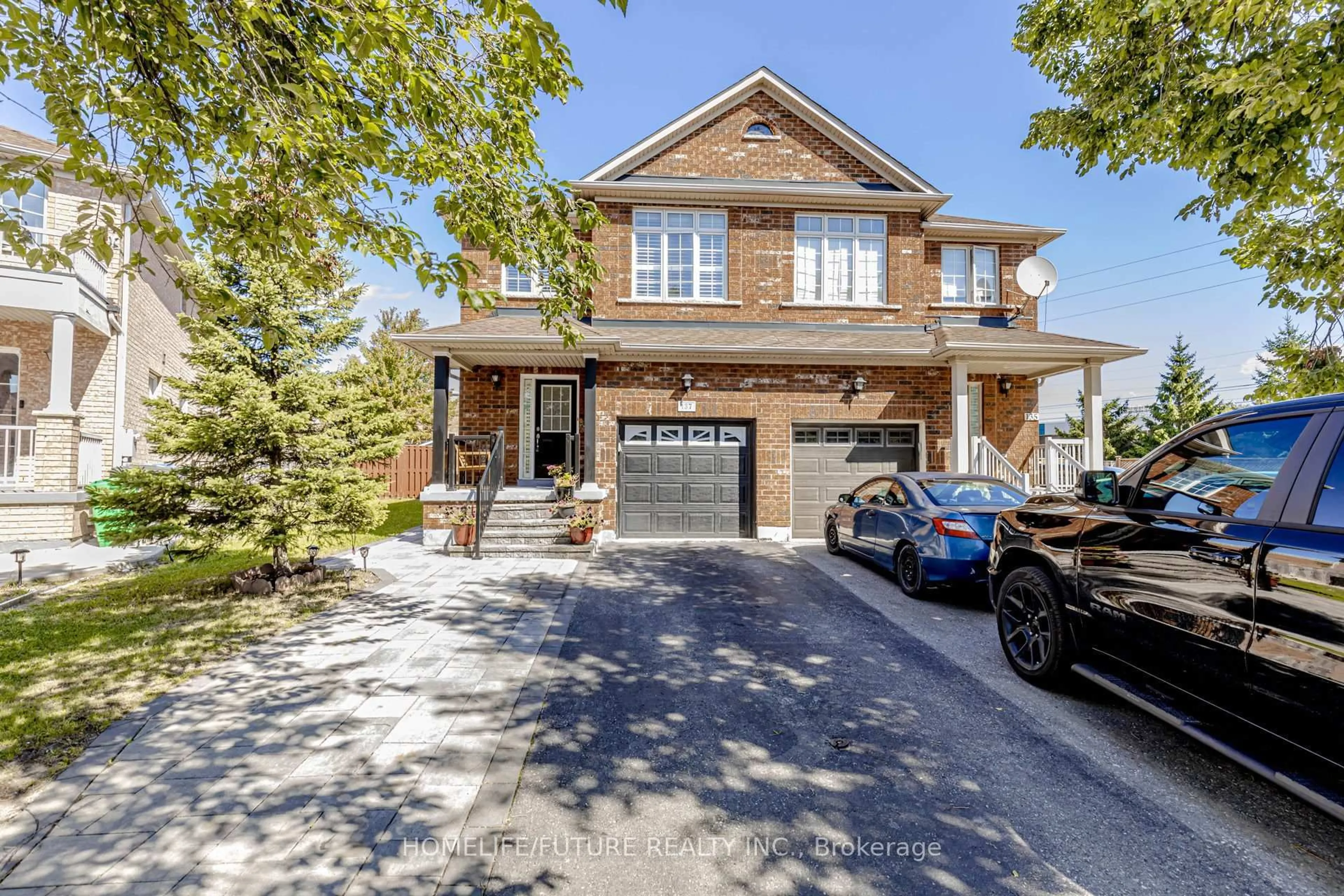 Home with brick exterior material, street for 137 Zia Dodda Cres, Brampton Ontario L6P 1J3