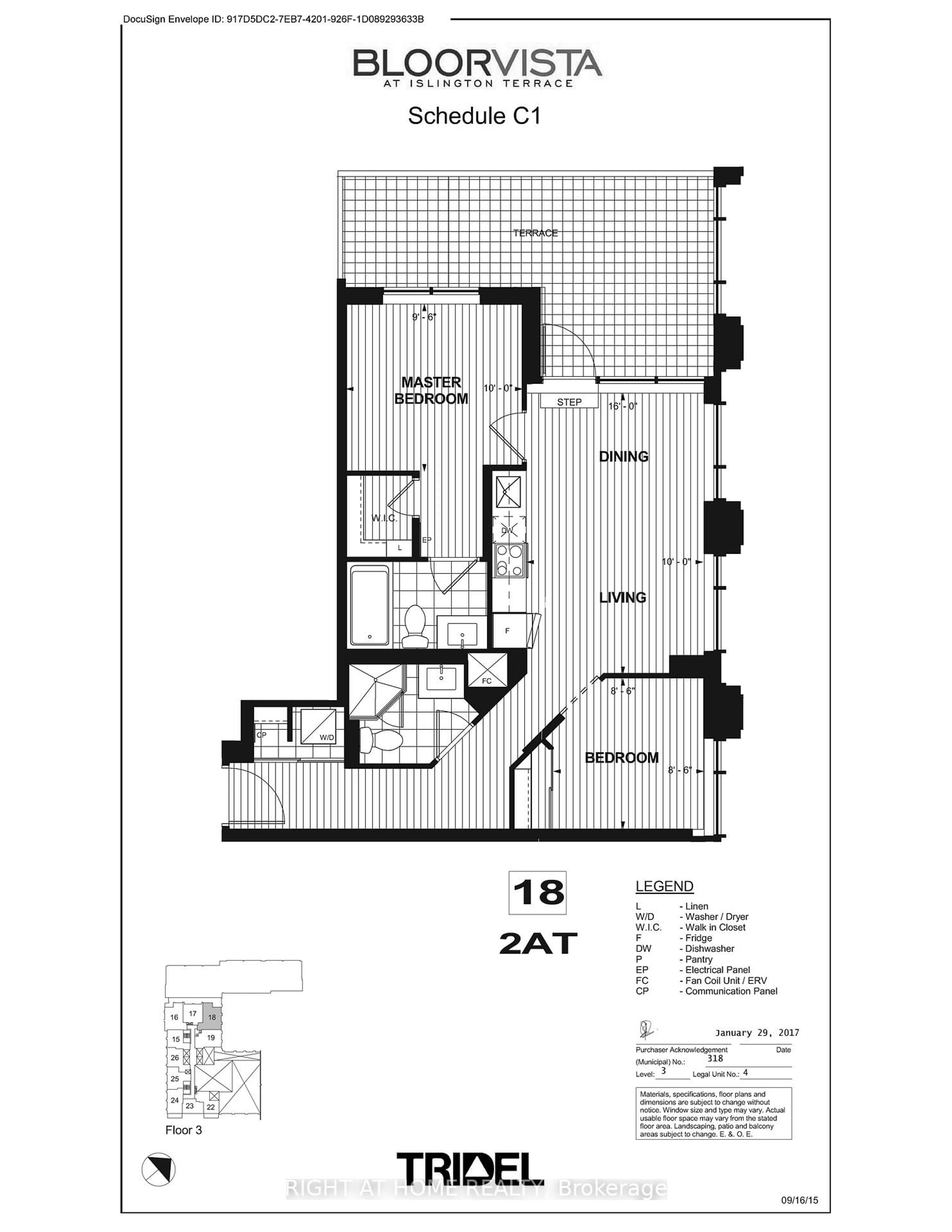 Floor plan for 9 Mabelle Ave #318, Toronto Ontario M9A 0E1